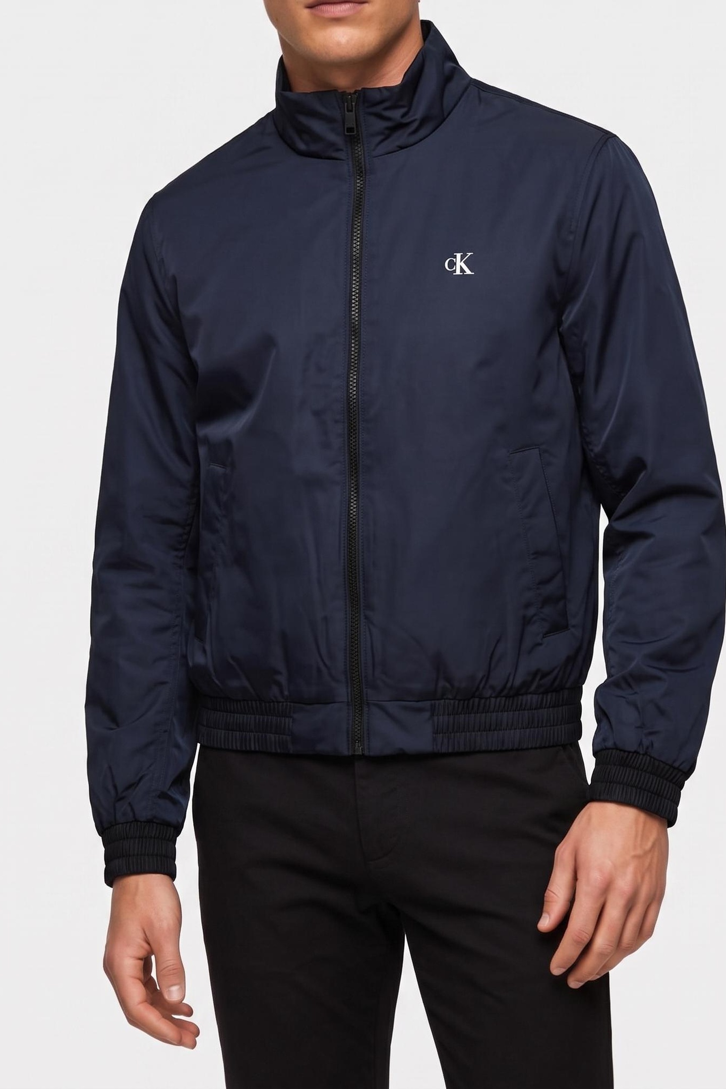 Calvin Klein Long Sleeve Padded Harrington Dark Sapphire Maat: XL | Bomberjacks Outlet | Heren | Blauw
