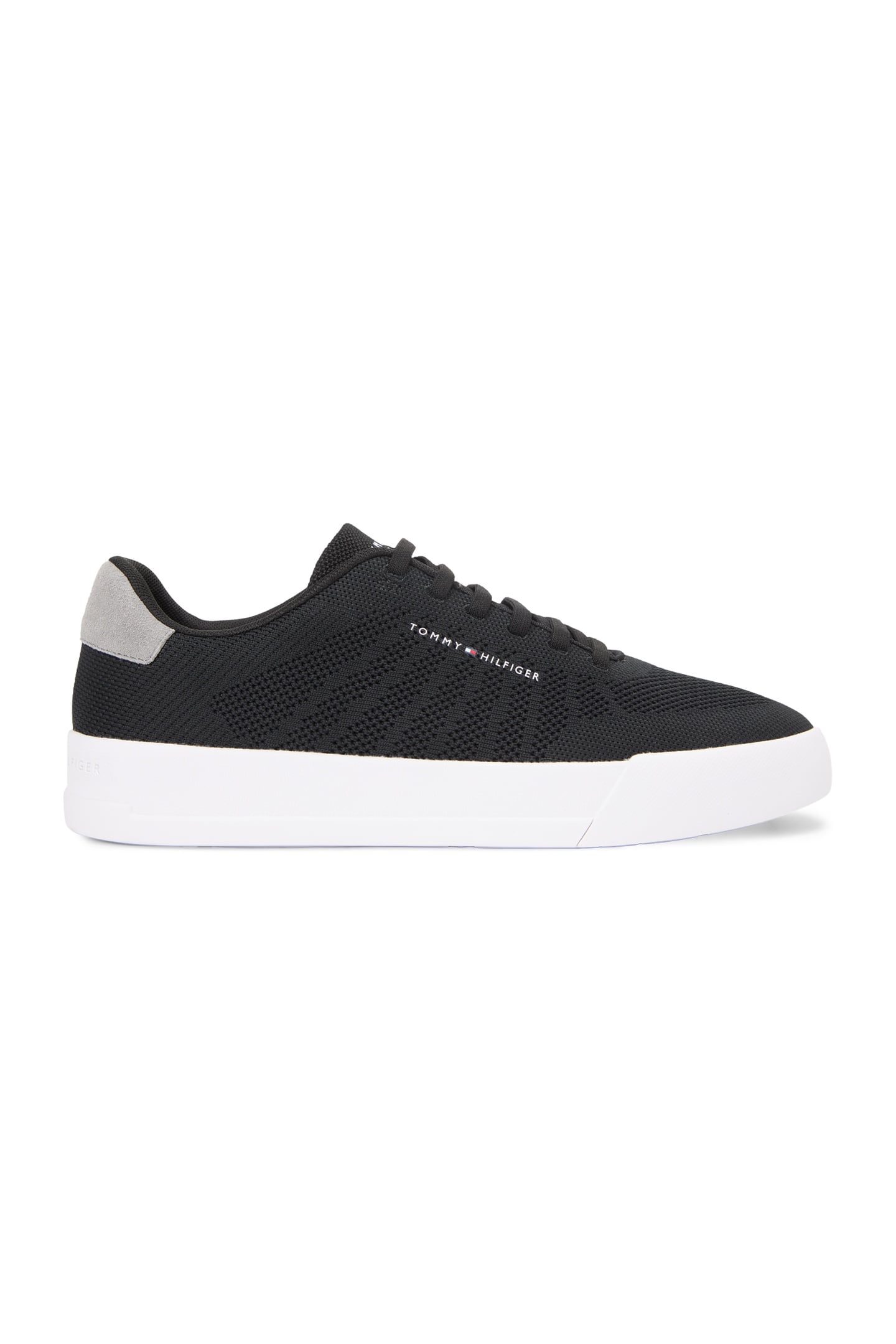 Tommy Hilfiger Logo Knit Court Trainers Black Maat: 43 | Sneakers Outlet | Heren | Zwart