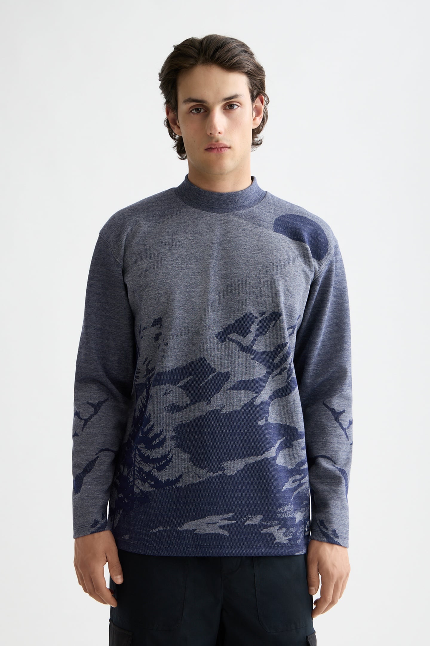 Scotch & Soda Relaxed Fit Jacquard Knit Peacoat Taglia: M | Maglioni a maglia Outlet | Uomo