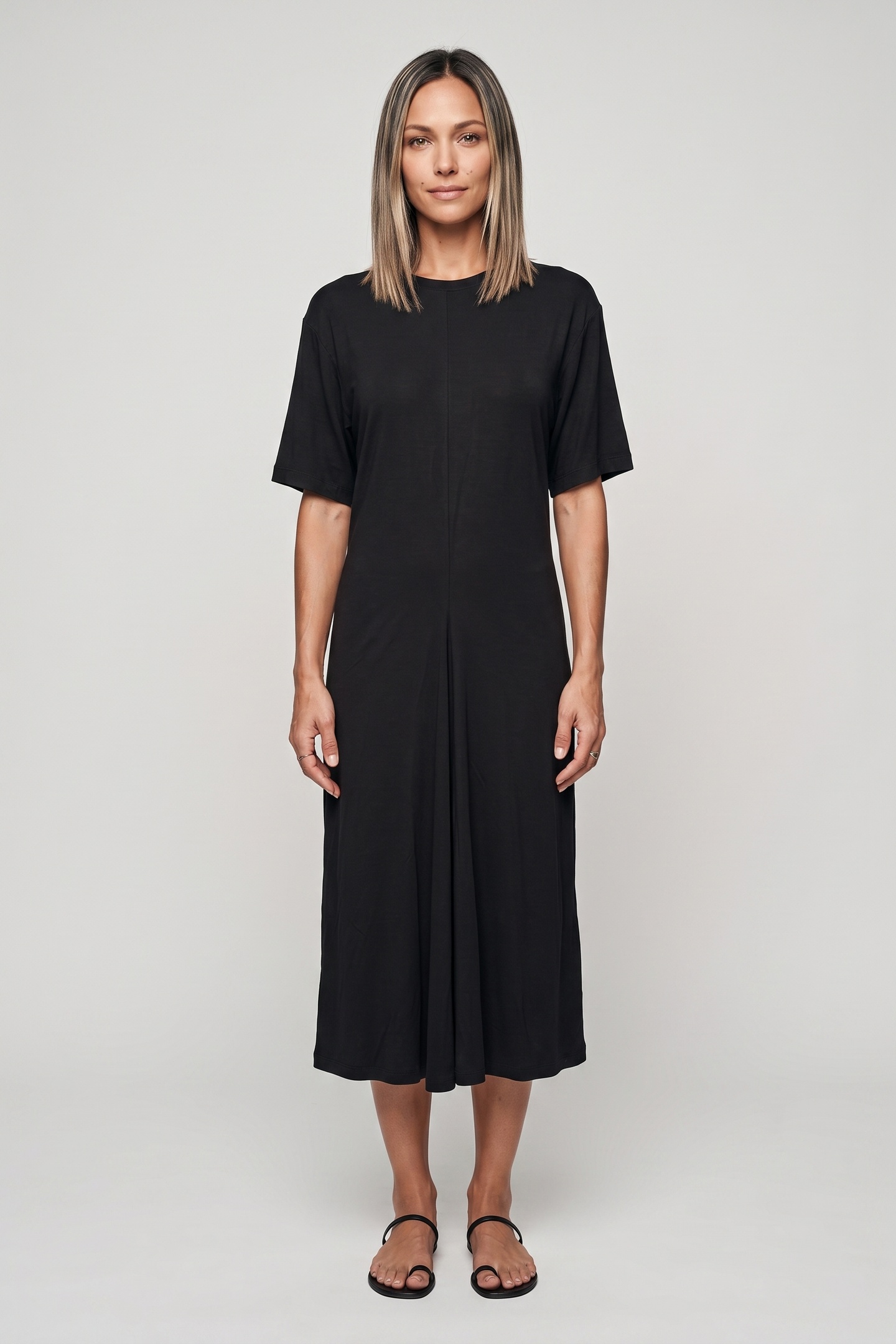 ARKET Viento Viscose Crepe Dress Black Maat: L | Blousejurken Outlet | Dames | Zwart