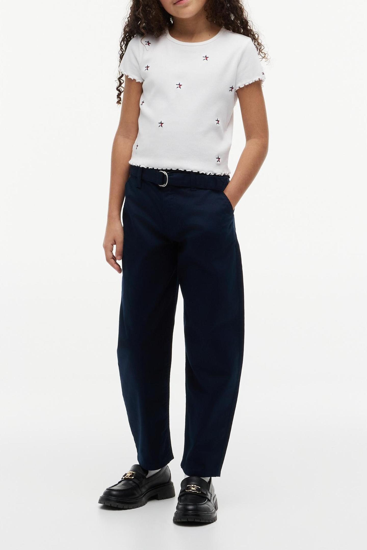 Tommy Hilfiger Girls Barrel Pants Dark Night Navy Taille: 14 | Pantalons Outlet | kids | Le Noir