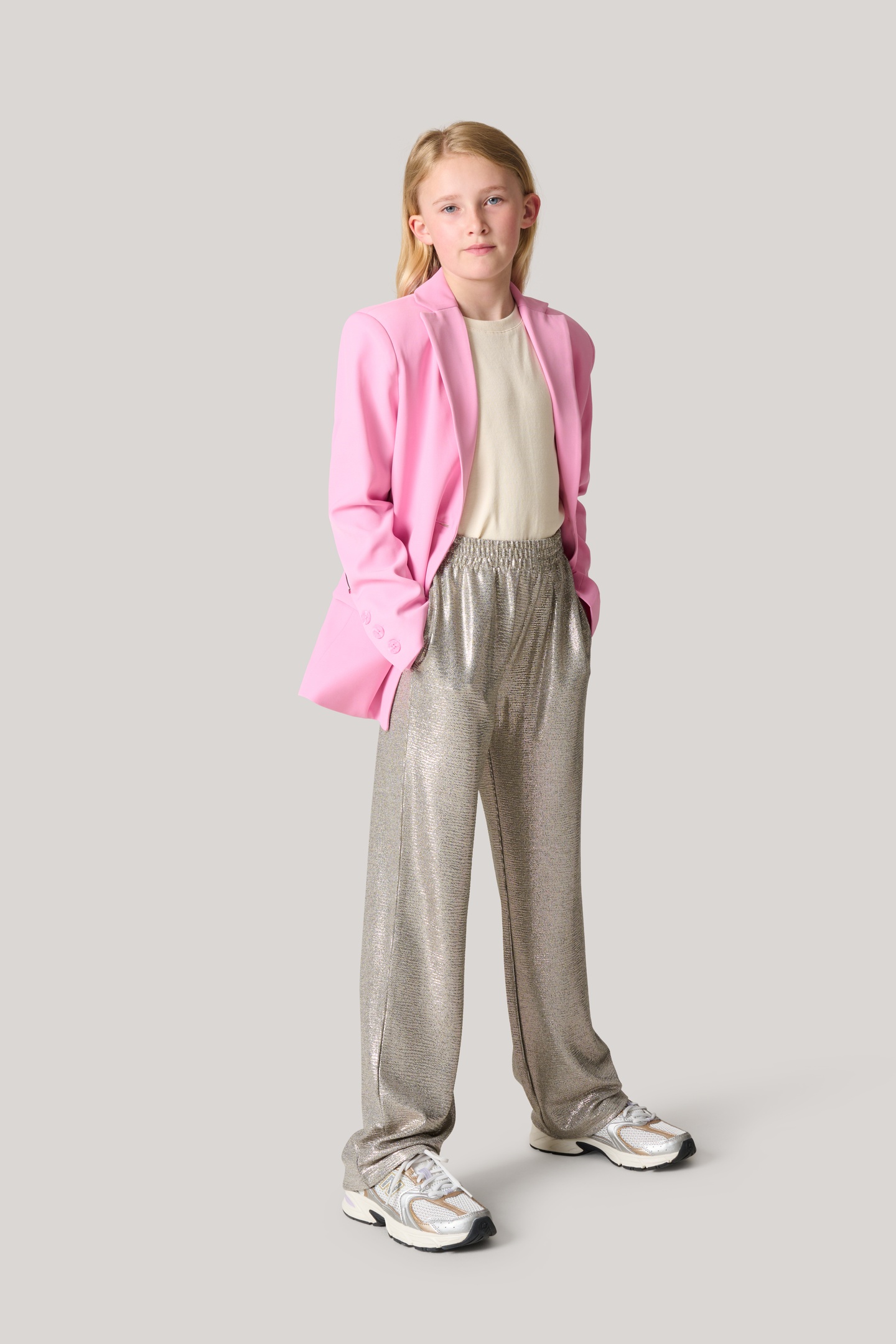 Shoeby Gaa-sbsilver Pants Silver Maat: 146/152 | Broeken Outlet | Unisex | Zilver