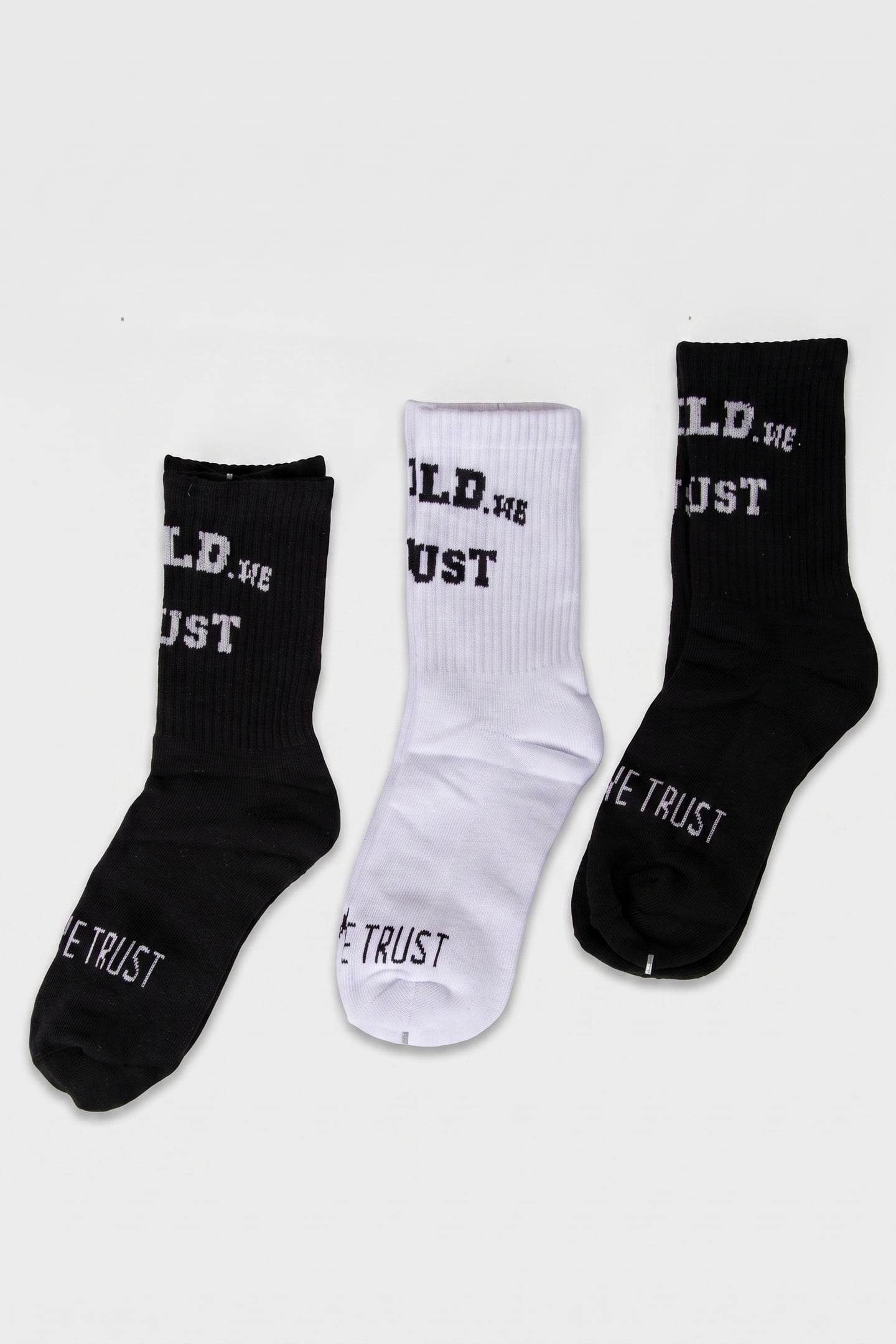 In Gold We Trust Socks 3-pack 3 Pack W/b/b Maat: OS | Slipjes Outlet | Unisex | Zwart