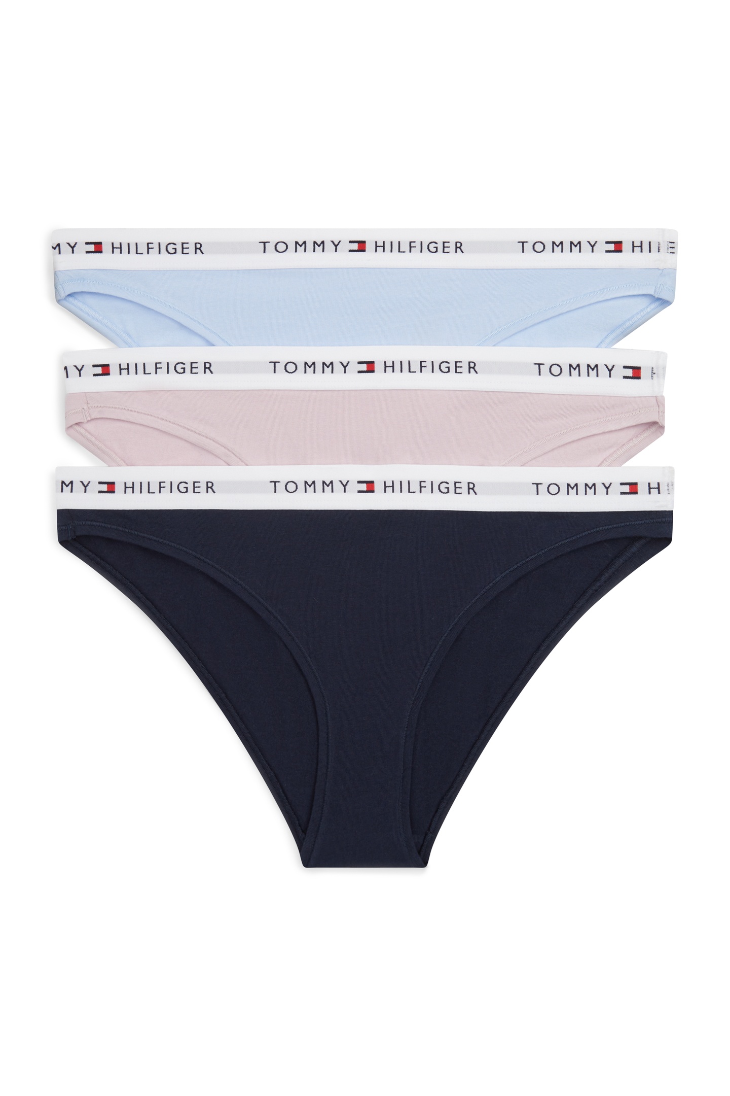 Tommy Hilfiger 3-pack Bikini Navy/breezy Orchid/sweet Blue Maat: S | Slipjes Outlet | Dames | Blauw