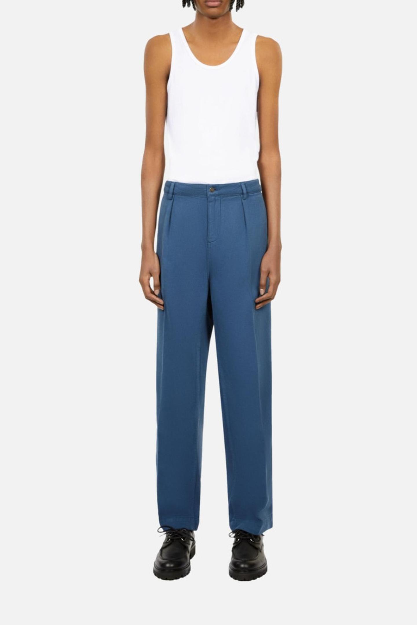 The Kooples Casual Trousers With Italian Pockets And Pleats Middle Navy Maat: 36 | Tailored Broeken Outlet | Heren | Blauw