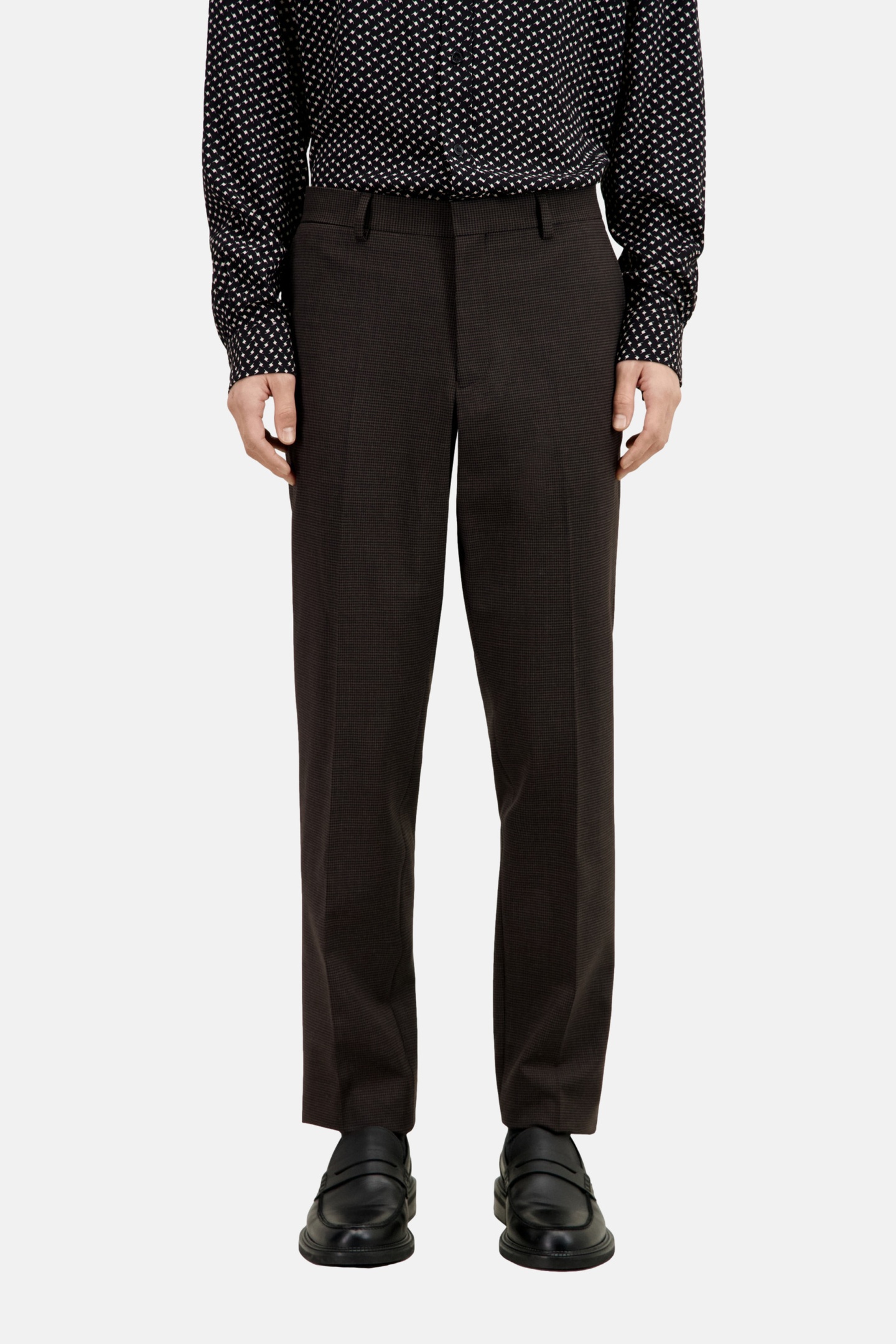 The Kooples Classic Suit Trousers Brown/black Maat: 50 | Tailored Broeken Outlet | Heren | Zwart