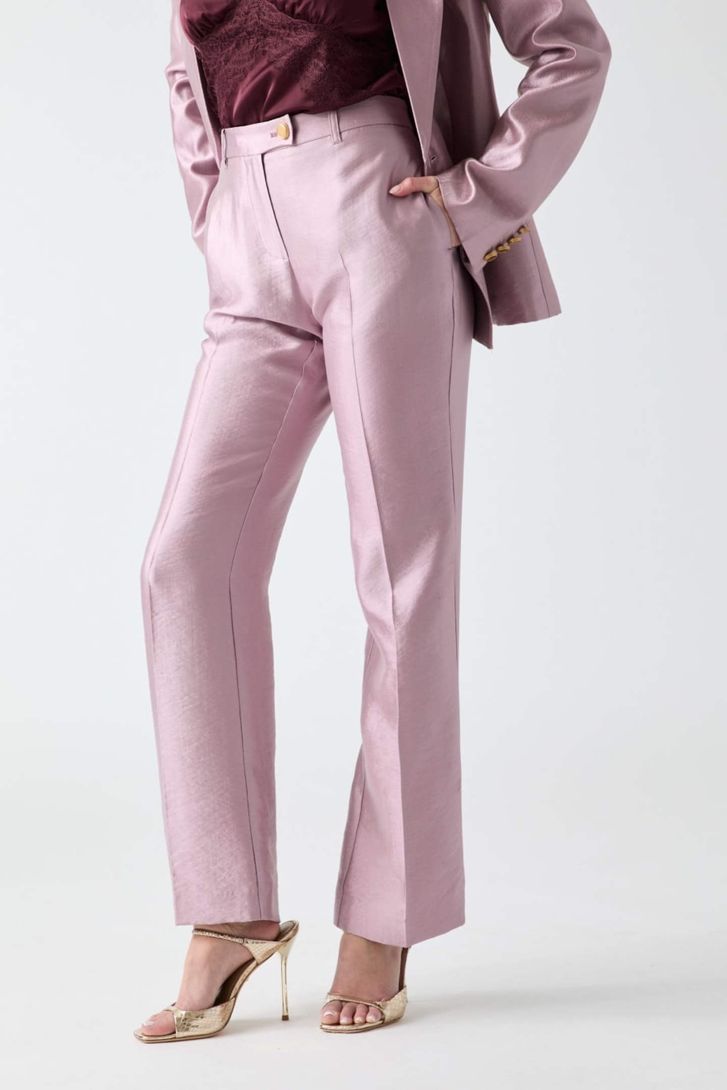 GUESS Milla Pant Mauve Berry Taglia: 36 | Pantaloni da completo Outlet | Donna | Viola