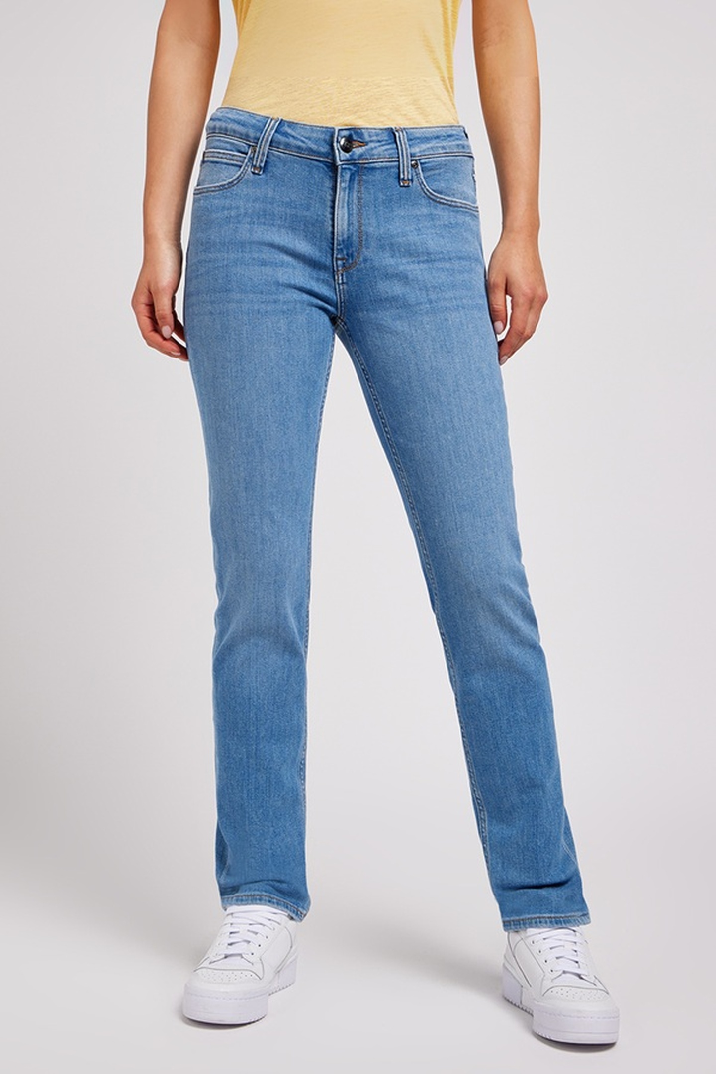 Lee Elly Mid Conversation Jeans Maat: W27L33 | Straight Broeken Outlet | Dames | Blauw