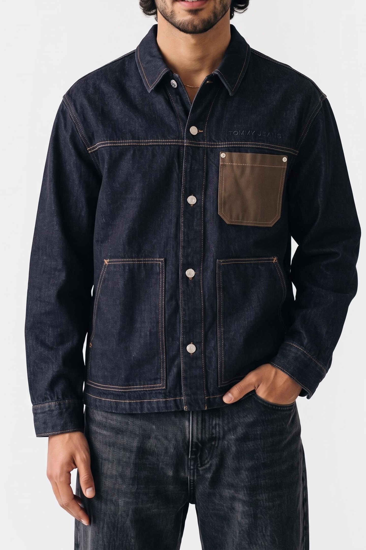 Tommy Hilfiger Chore Jacket Denim Dark Taille: M | Vestes en jeans Outlet | Homme | Bleu