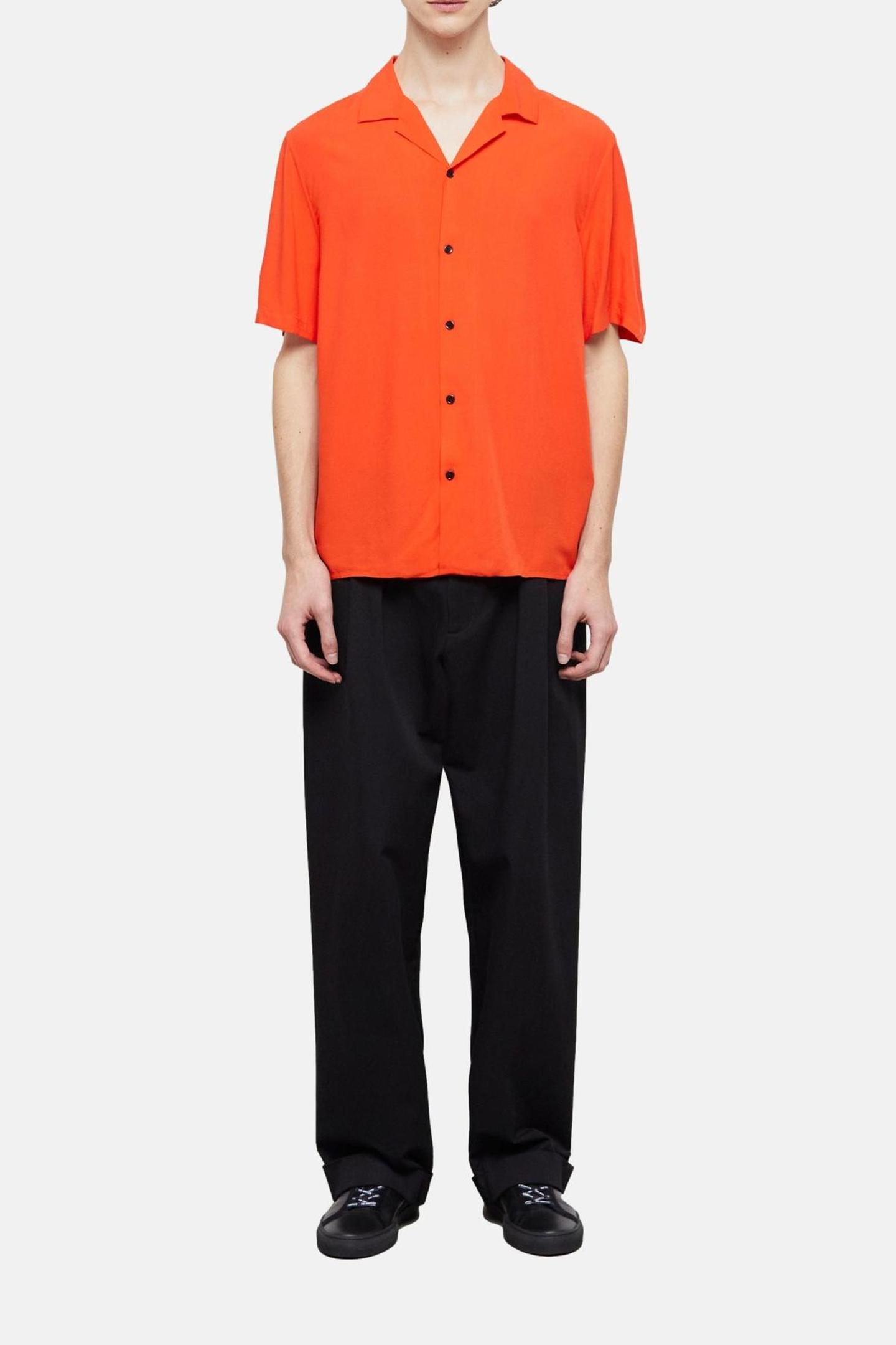 The Kooples Short-sleeved Shirt Orange Maat: XS | Casual Overhemden Outlet | Heren | Oranje