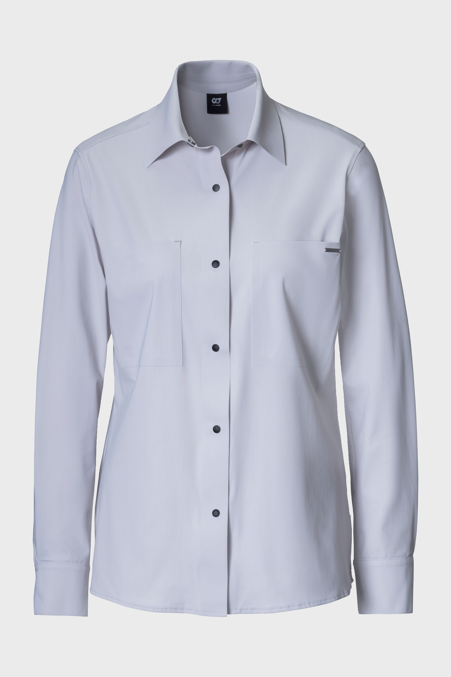 AlphaTauri Jeuwo V2.y8.02 Polo Shirt Long Light Grey Maat: L | Overhemden Outlet | Dames | Grijs