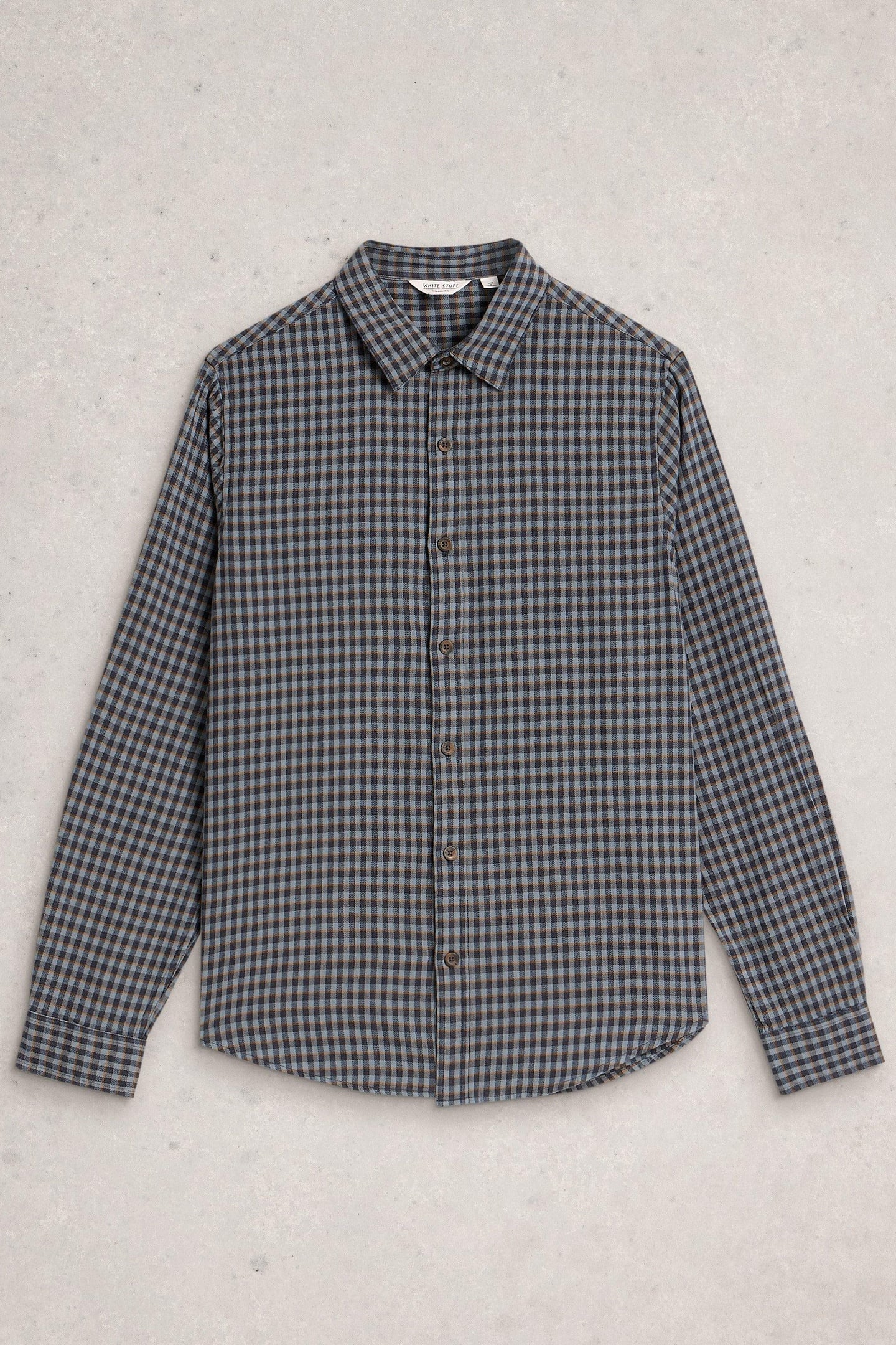 White Stuff Westlake Gingham Shirt Blue Multi Maat: XXL | Casual Overhemden Outlet | Heren | Blauw
