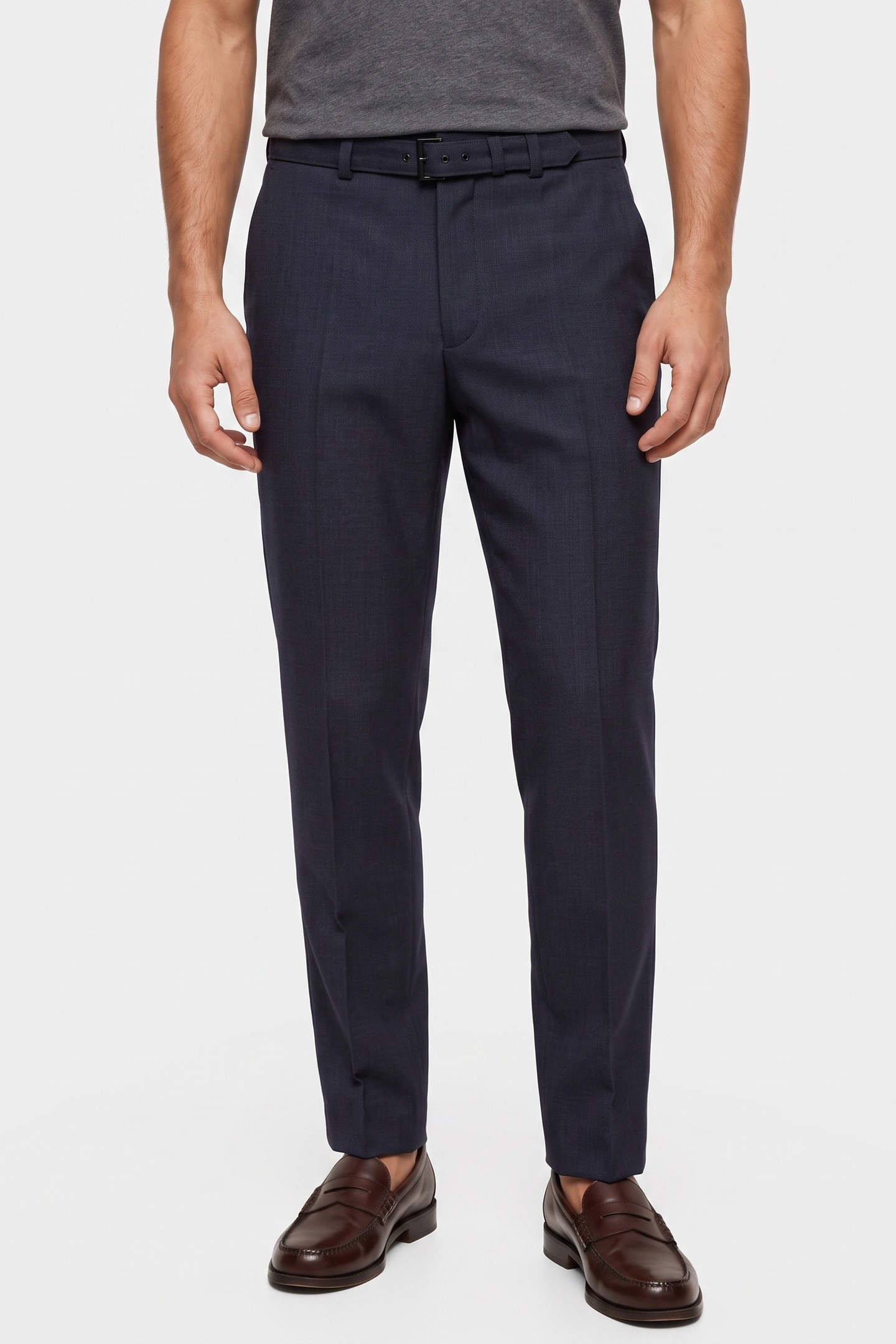 The Kooples Suit Trousers With Belt Navy Maat: 44 | Tailored Broeken Outlet | Heren | Blauw