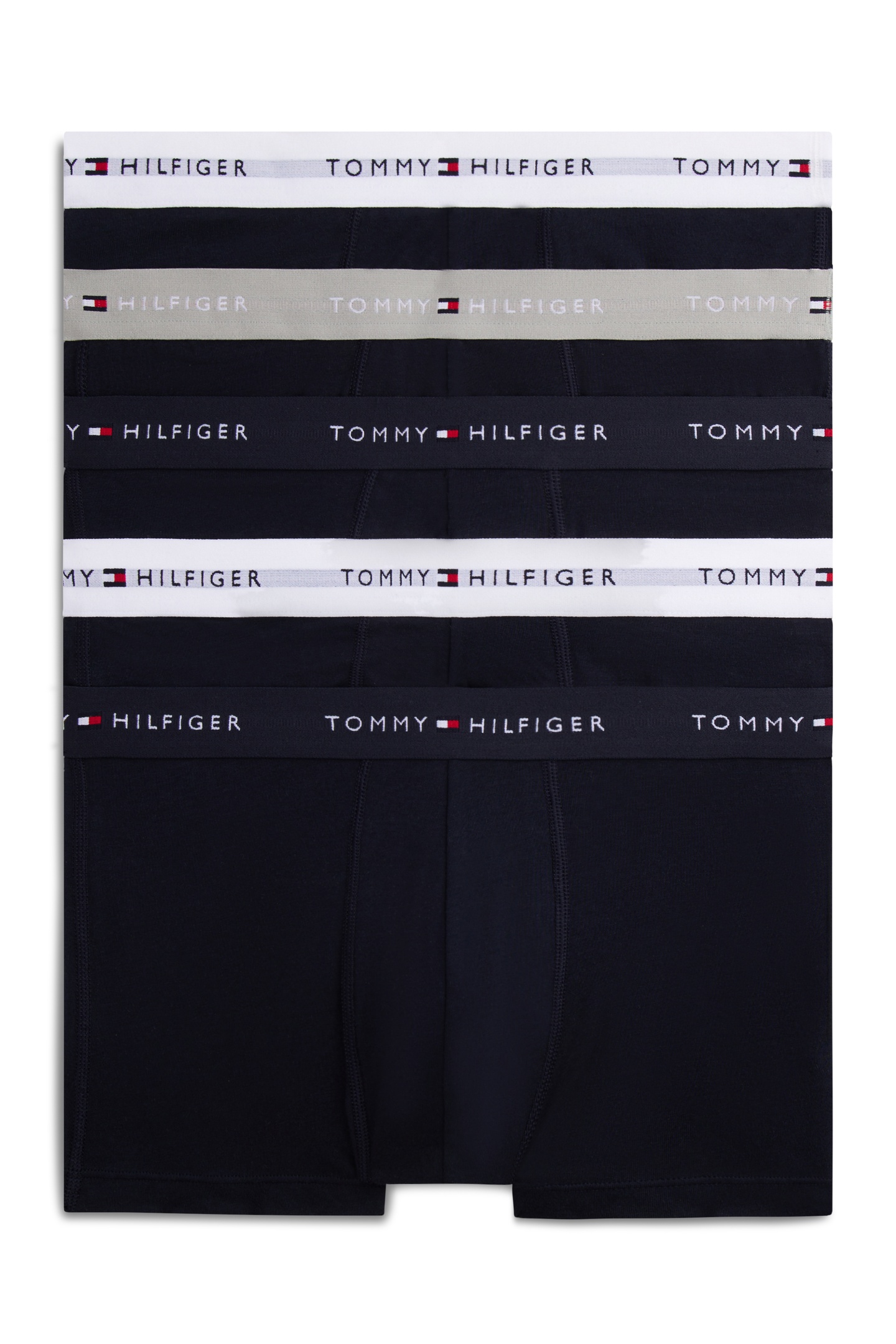 Tommy Hilfiger 5-pack Trunk Waistband Des Sky/antique Silver/white Maat: S | Onderbroeken Outlet | Heren | Blauw