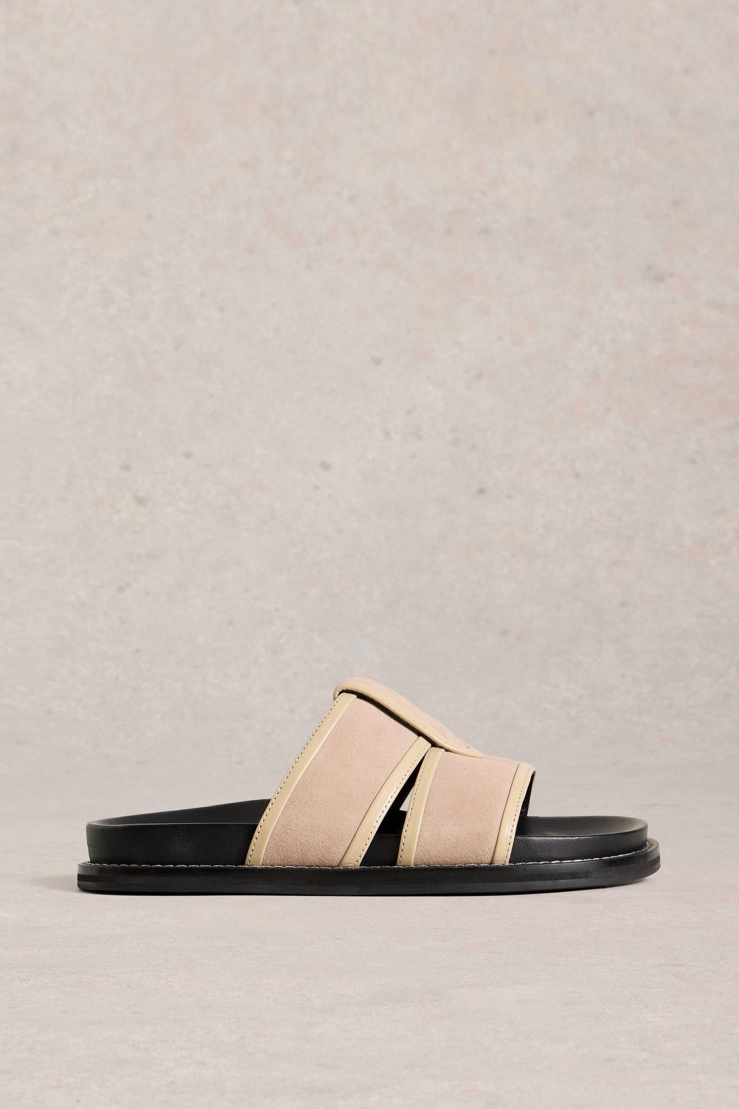 White Stuff Ziggy Slider Footbed Light Natural Maat: 8 | Sandalen Outlet | Dames | Beige