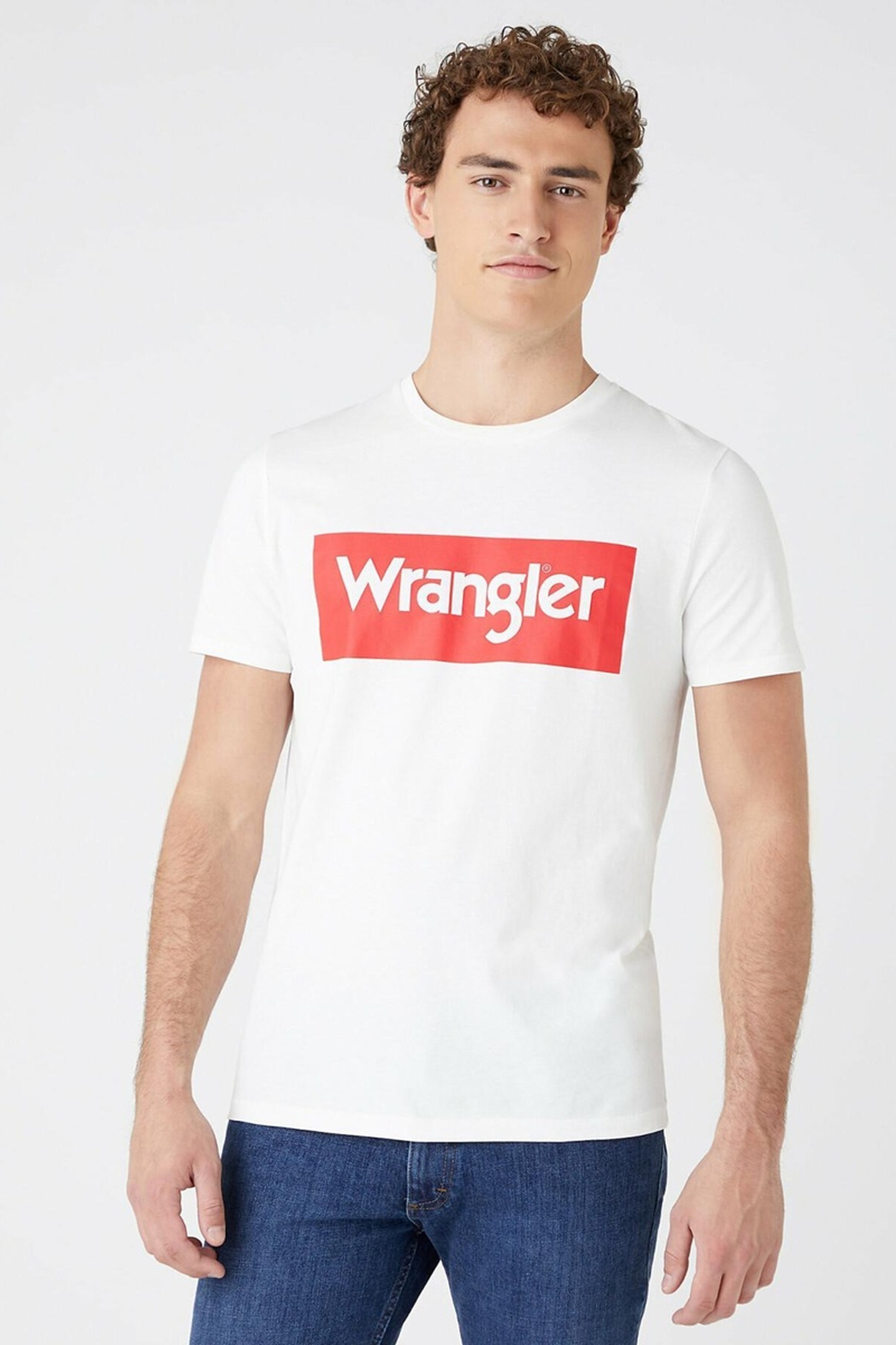 Wrangler Tshirt Off White Maat: M | T-shirts met Print Outlet | Heren | Wit