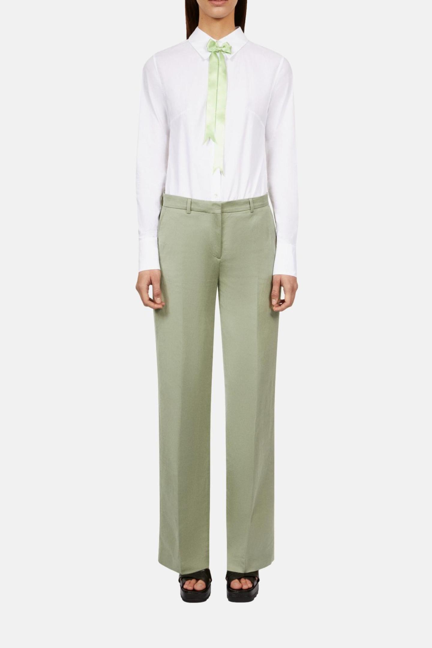 The Kooples Flare Fluid Suit Trousers Kaki Grey Maat: 38 | Pantalons Outlet | Dames | Grijs