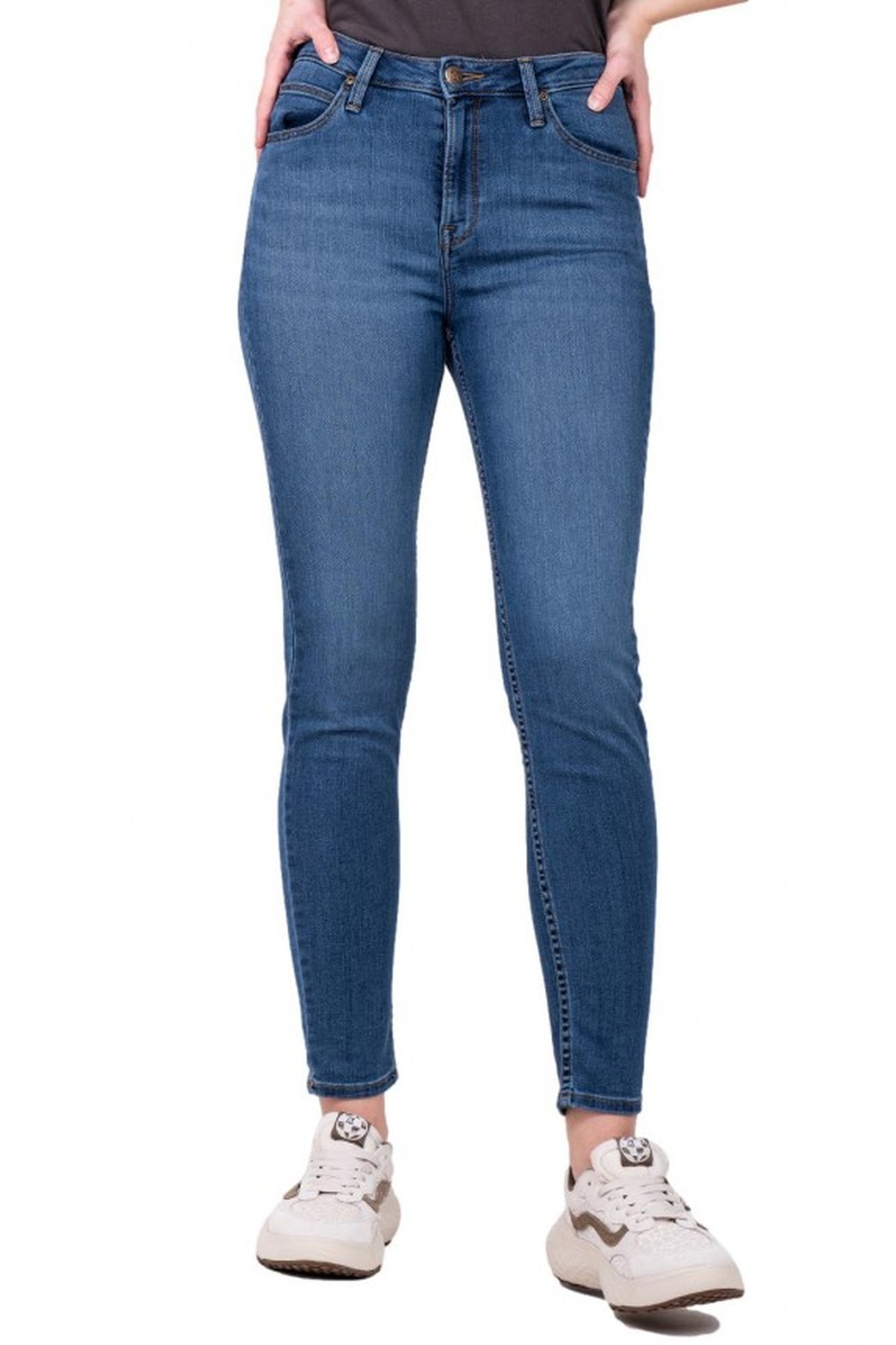 Lee Scarlett High Mid Martha Jeans Maat: W28L33 | Skinny Jeans Outlet | Dames | Blauw