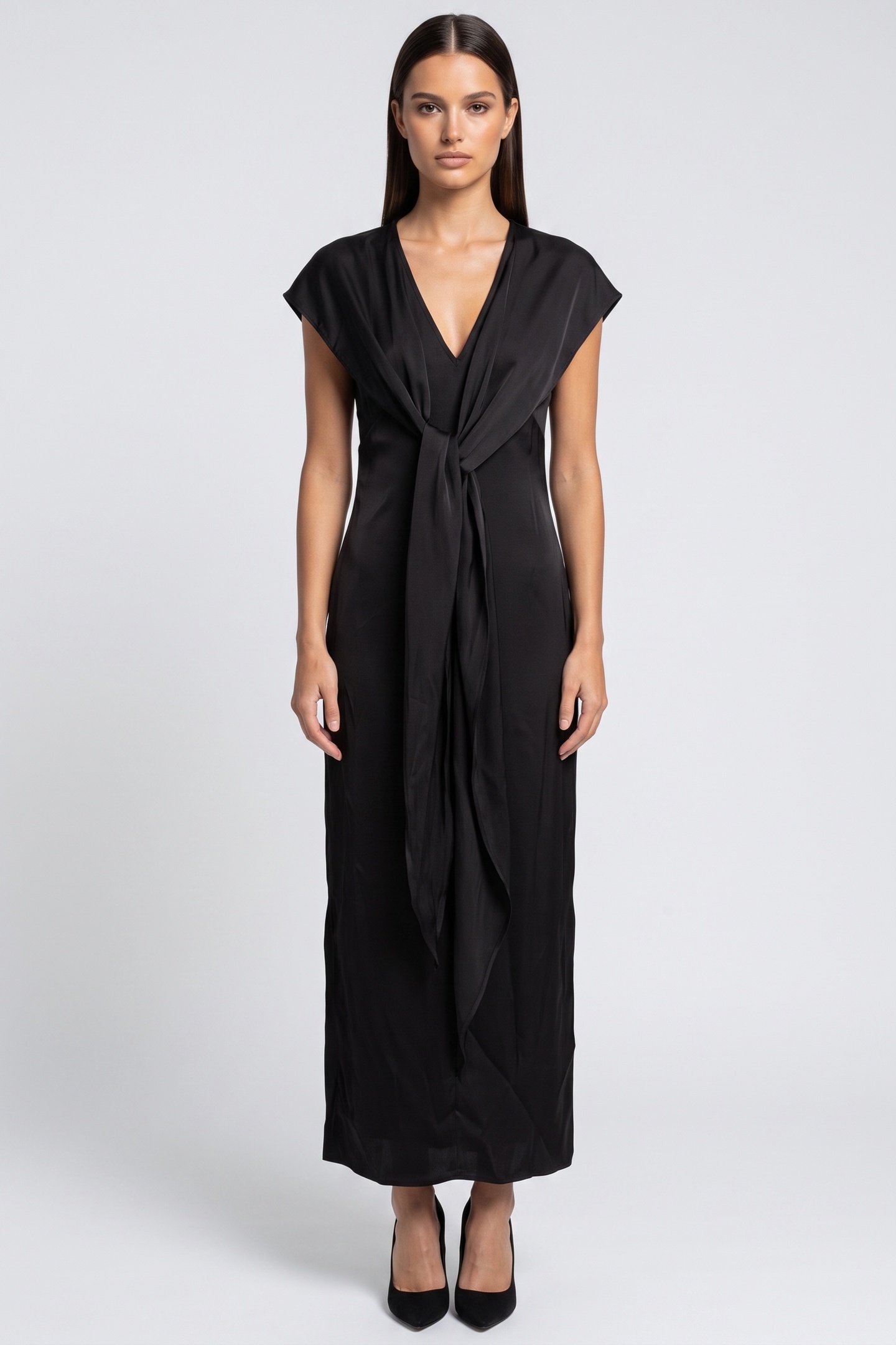 ARKET Frosina Drape Black Maat: 34 | Maxi Jurken Outlet | Dames | Zwart