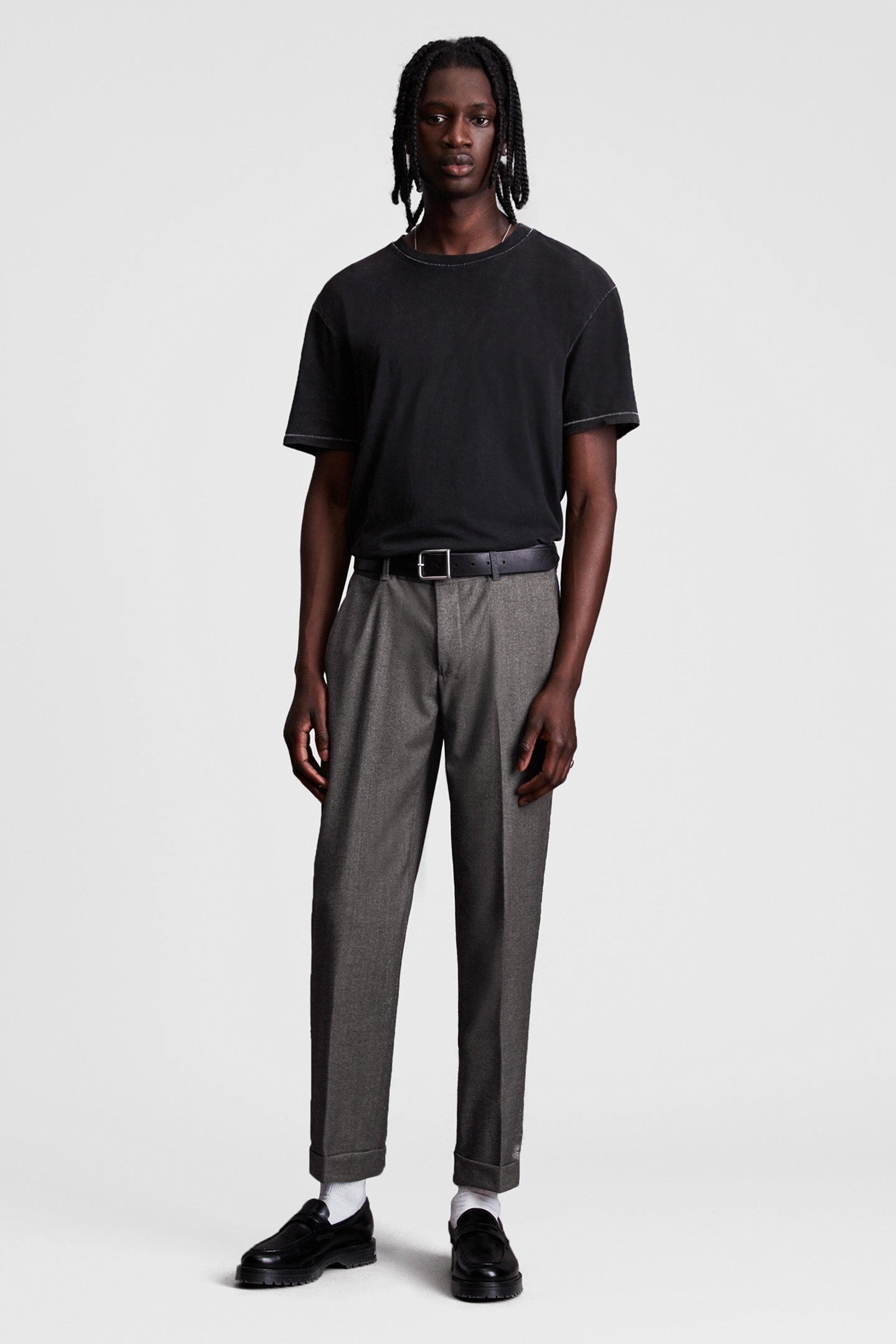 AllSaints Ren Trouser Grey Maat: W28 | Tailored Broeken Outlet | Heren | Grijs