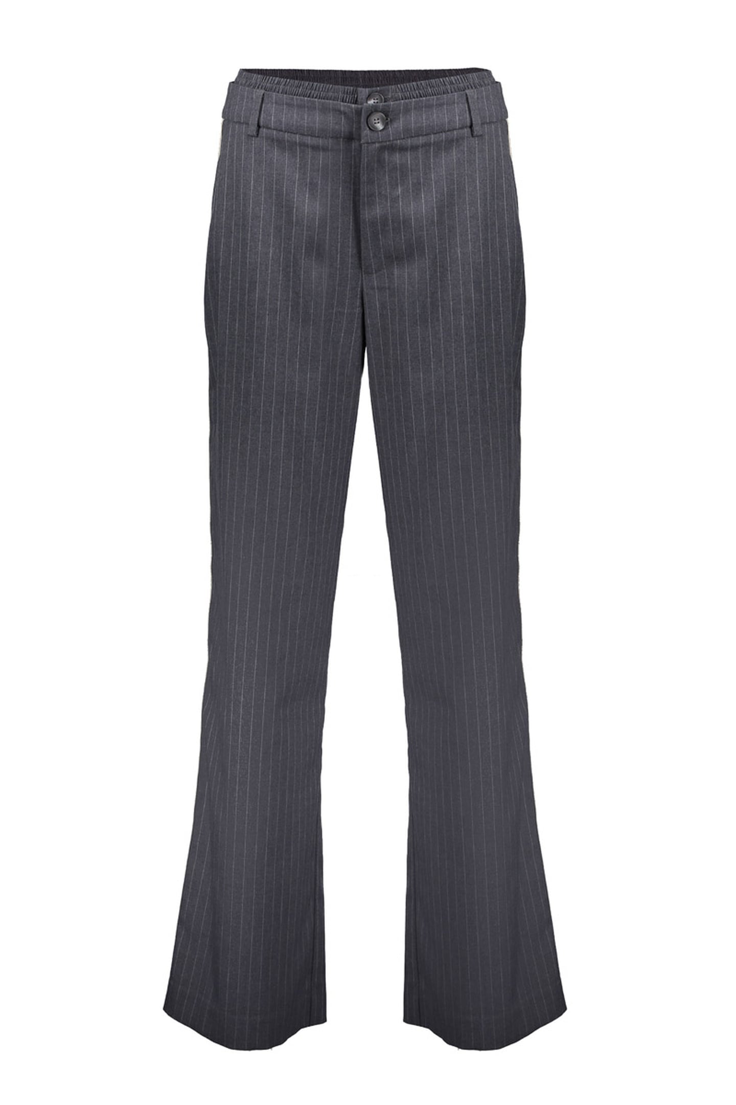 Geisha Pants Pinstripe Tape Grey Maat: XS | Pantalons Outlet | Dames | Grijs