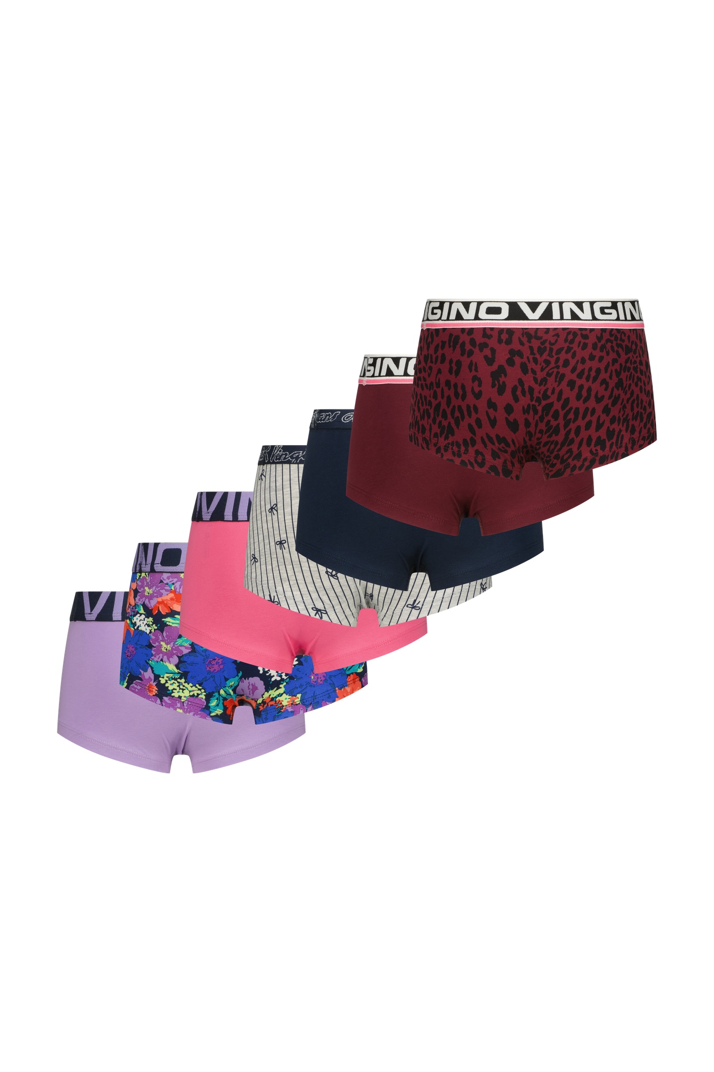 Vingino Girls Flower 7pack Hipster Dark Blue All-over Maat: XXS | Sokken Outlet | Unisex | Blauw