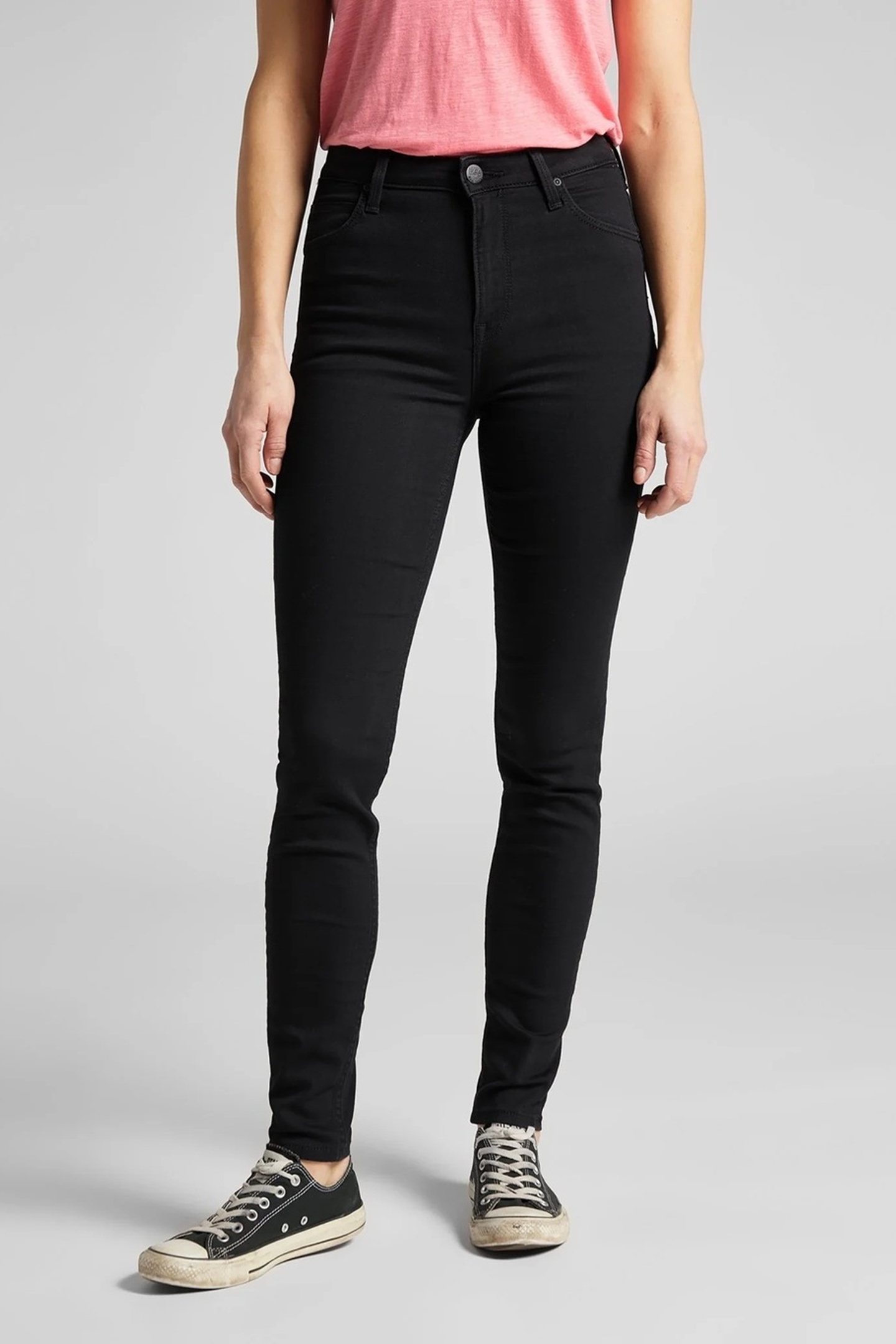 Lee Scarlett High Black Rinse Jeans Maat: W27L33 | Skinny Jeans Outlet | Dames | Zwart