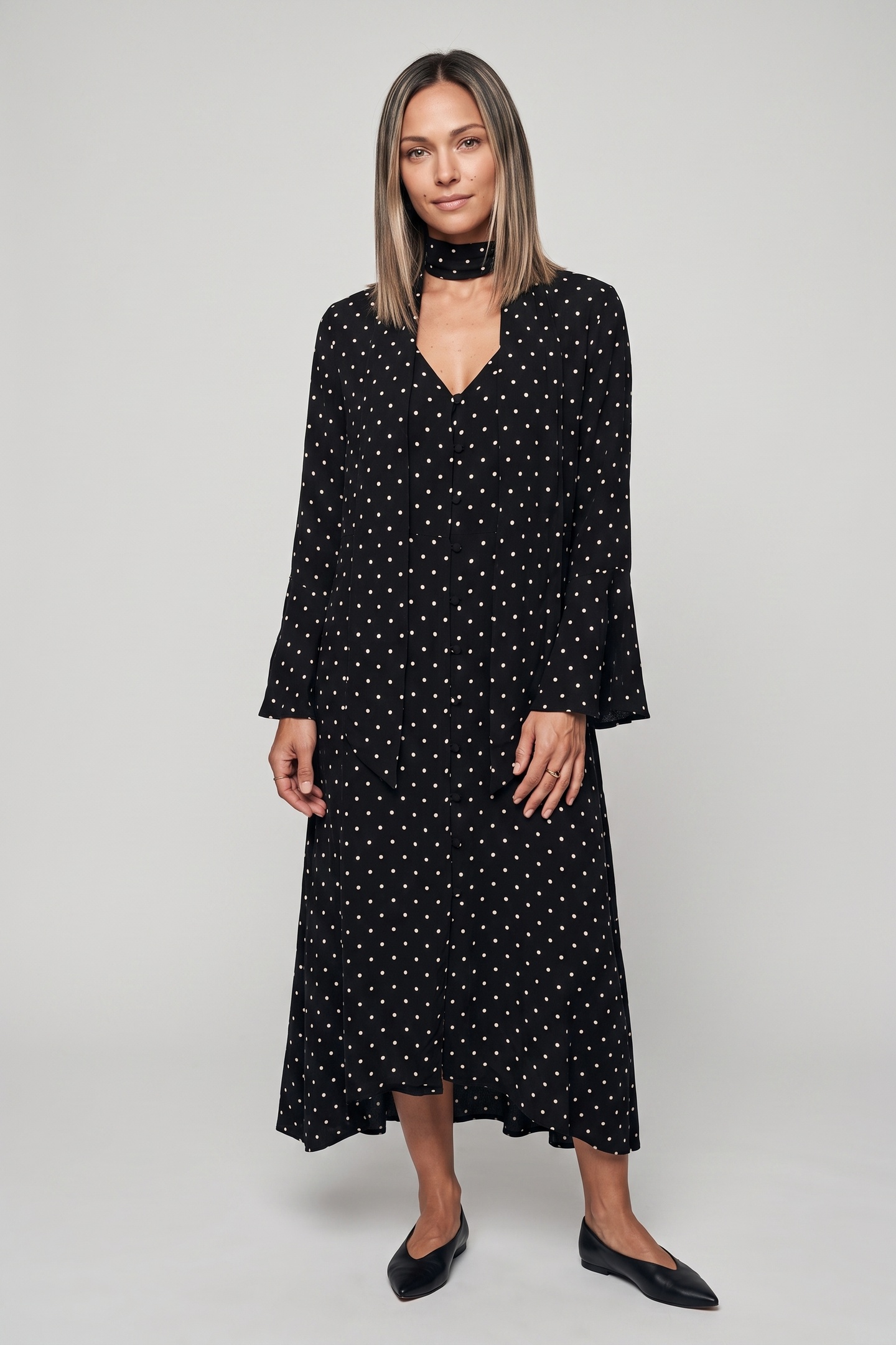 ARKET Guiliana Maxi Dress Black Maat: 36 | Maxi Jurken Outlet | Dames | Zwart