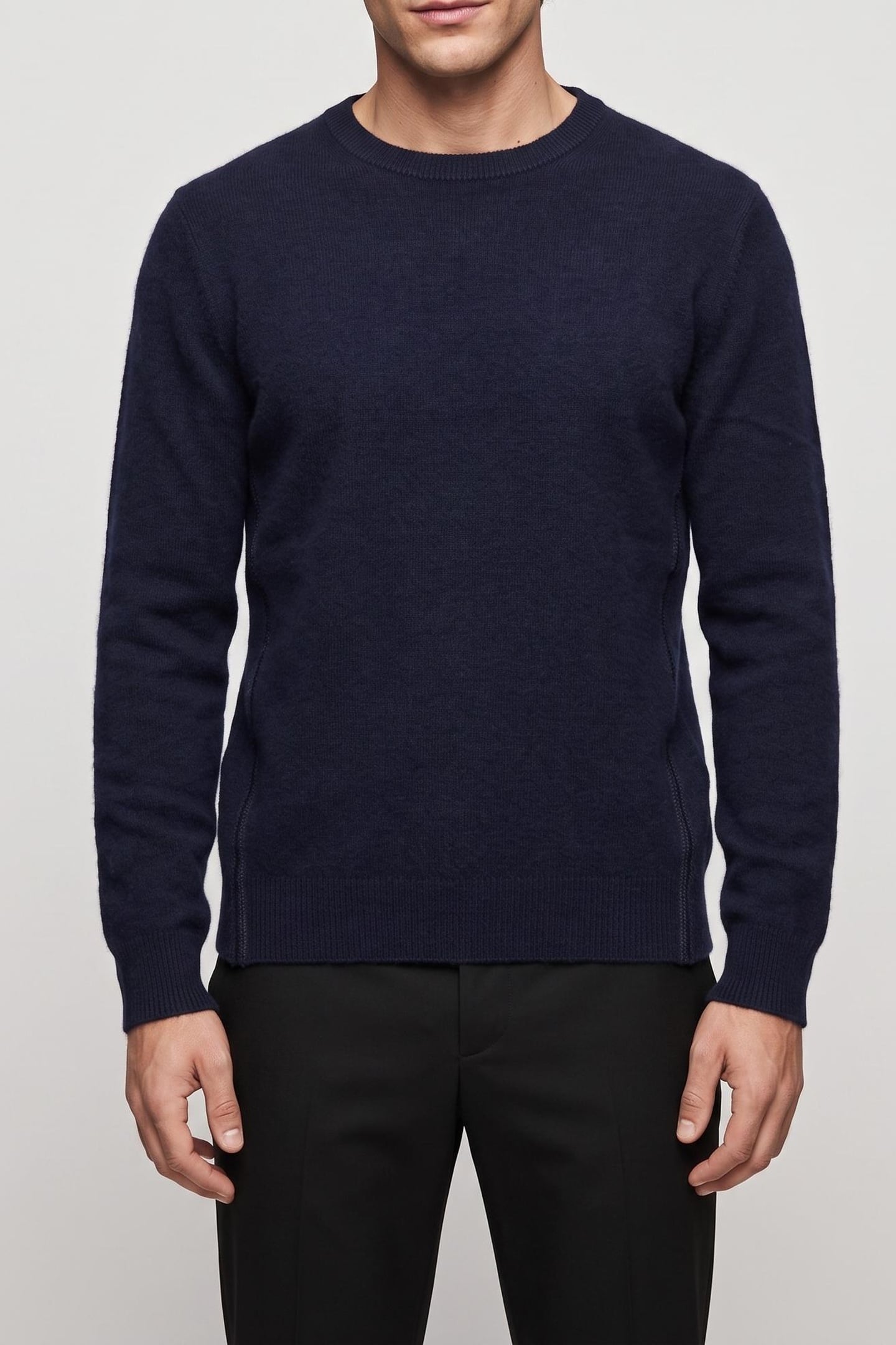 The Kooples Pull Col Round Detail Brilliant Navy Maat: M | Sweaters Outlet | Heren | Blauw