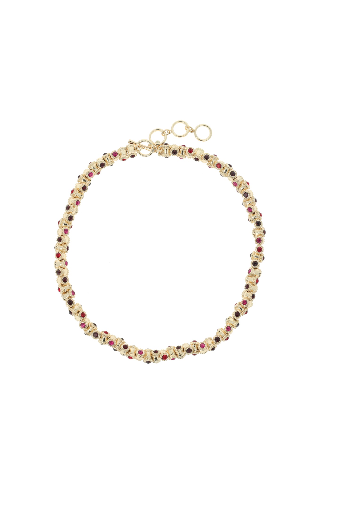 OTAZU Vintage Barrel Necklace Siam Red Maat: OS | Kettingen Outlet | Dames | Rood