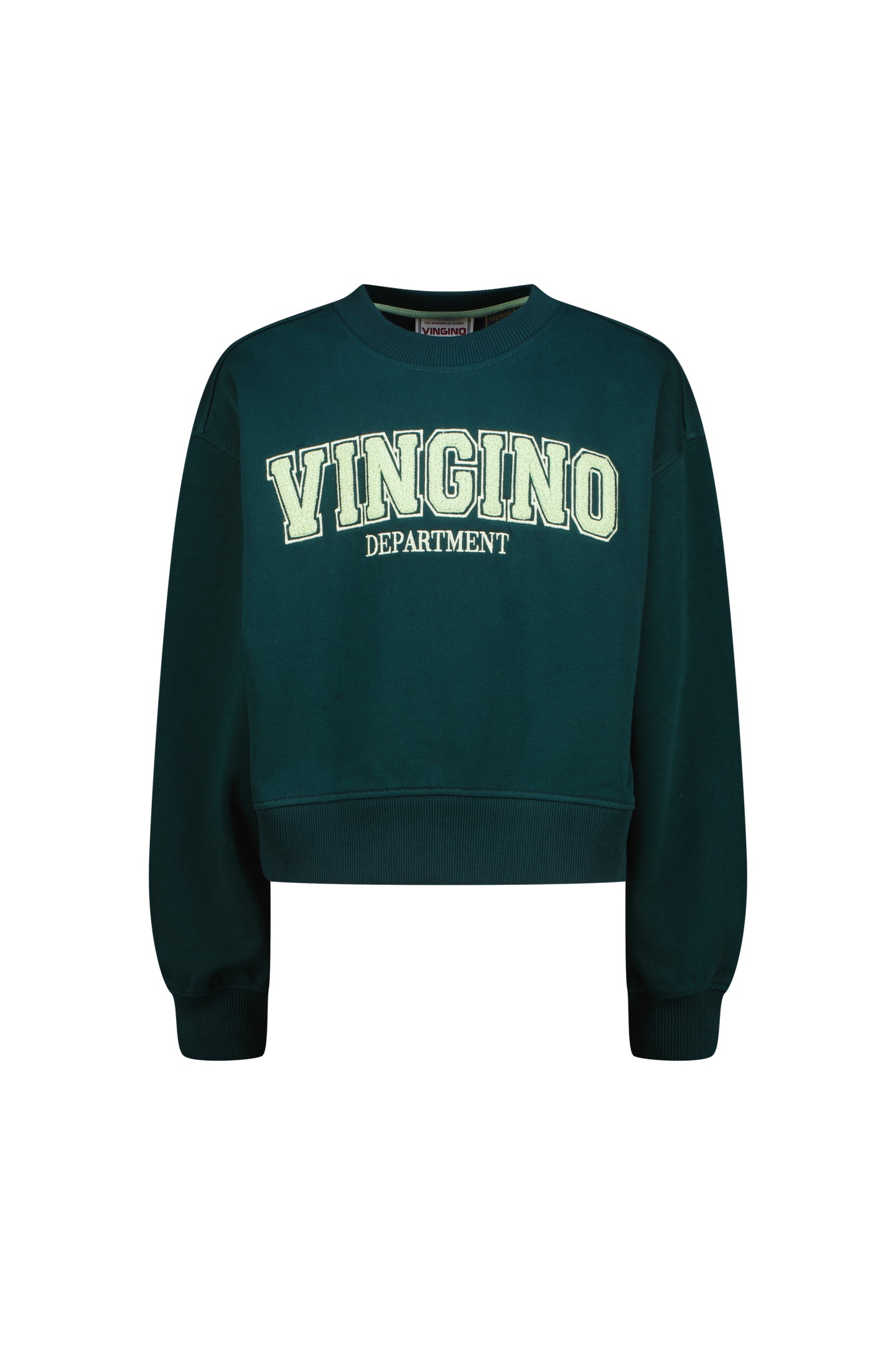 Vingino Girls Noralie Sweater Dark Jungle Green Maat: 4 | Truien Outlet | kids | Groen
