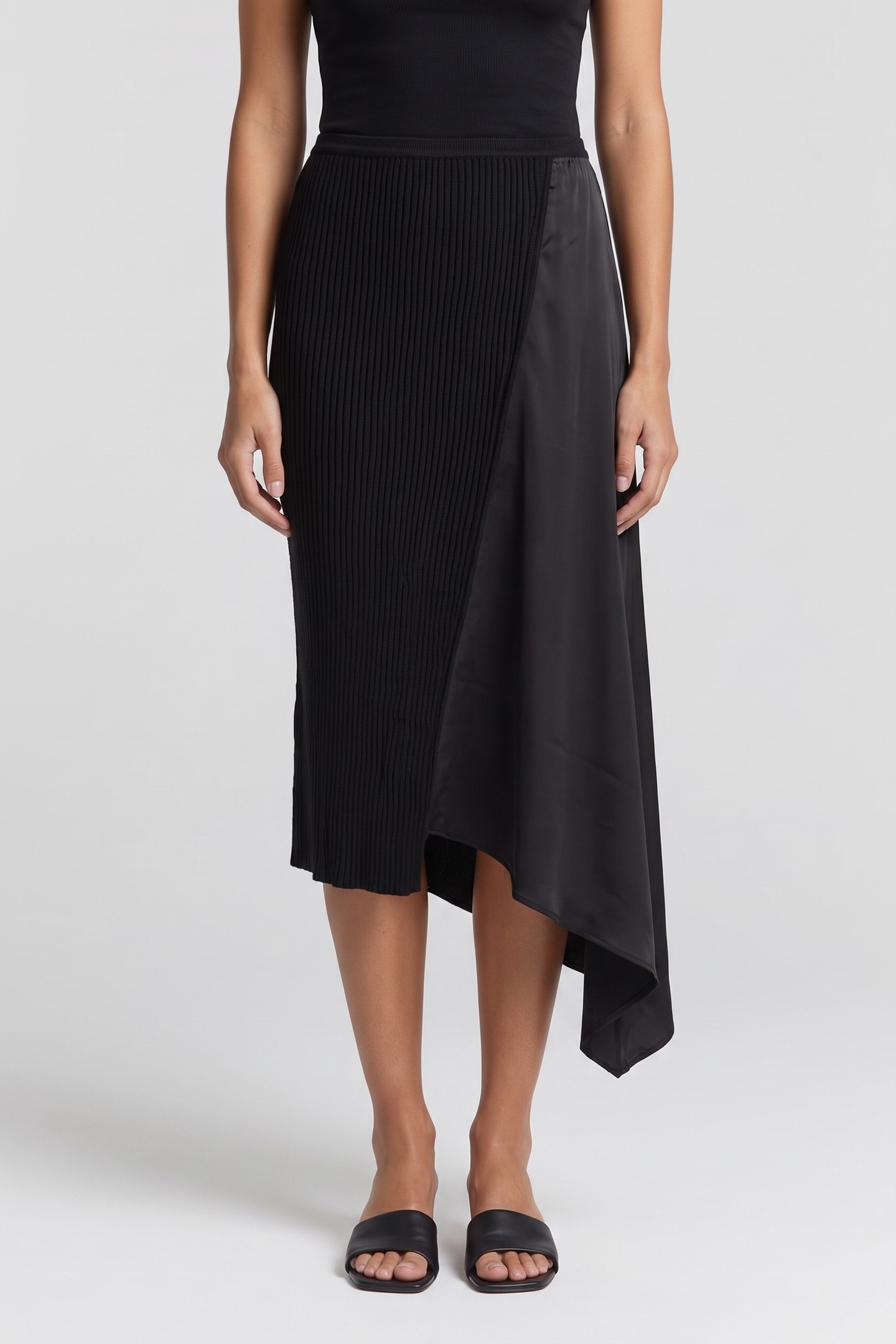 ARKET Tangoli Skirt Black Maat: S | Midi Rokken Outlet | Dames | Zwart