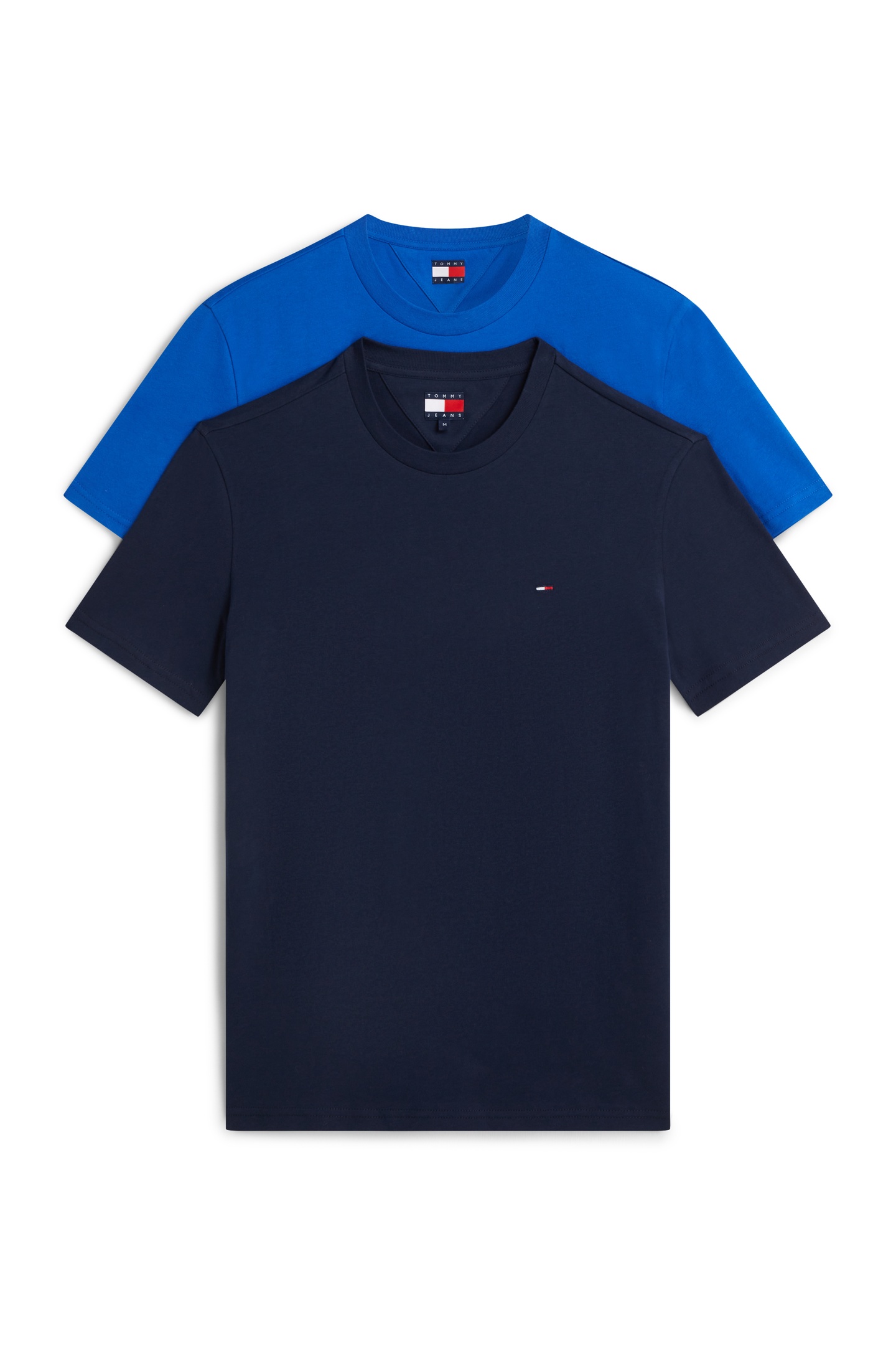 Tommy Hilfiger Xslim 2-pack Jersey Dark Night Navy/providence Blue Maat: L | Basic T-Shirts Outlet | Heren | Blauw