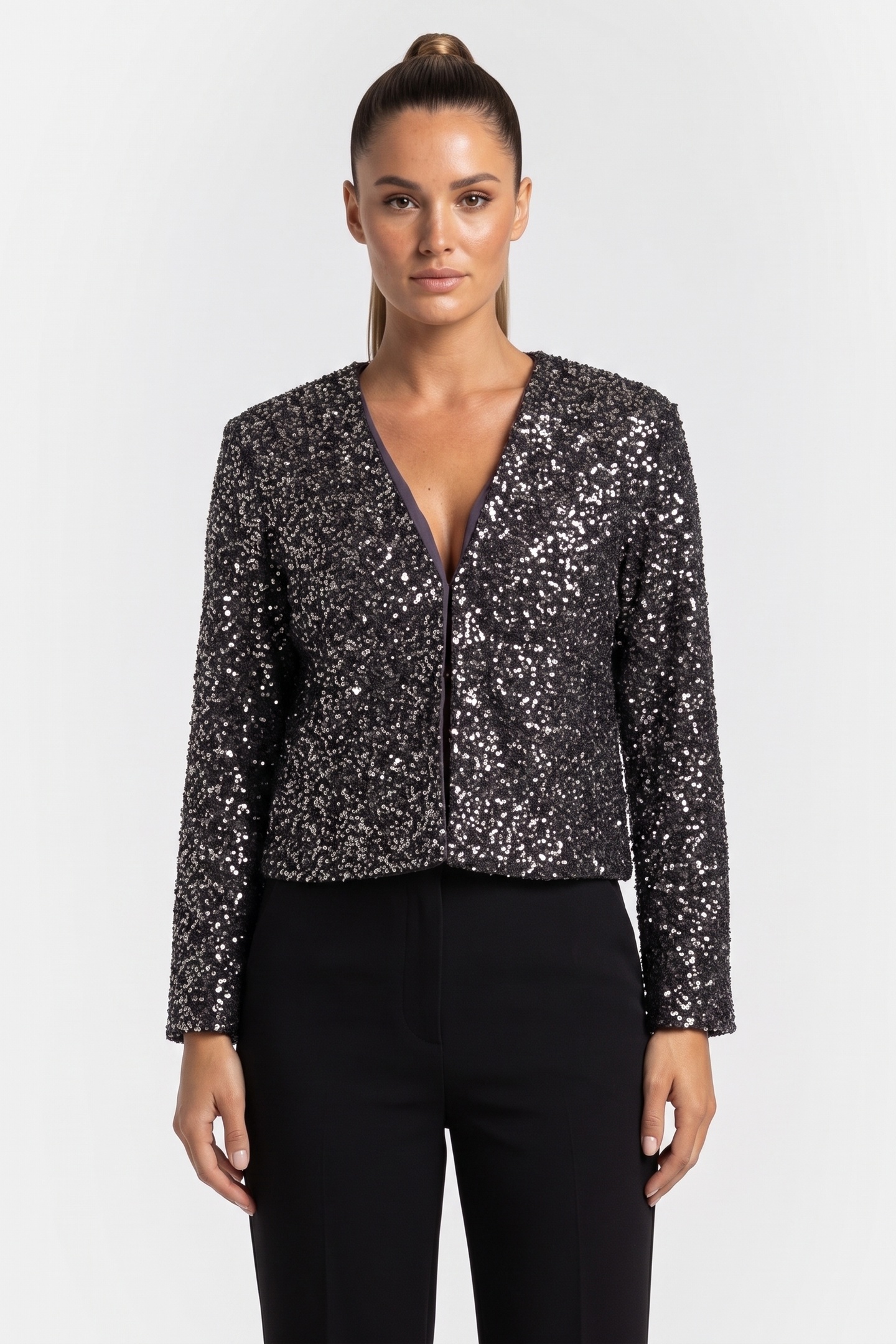 ARKET Dusty Sequin Jacket Grey Maat: 36 | Blazers Outlet | Dames | Grijs