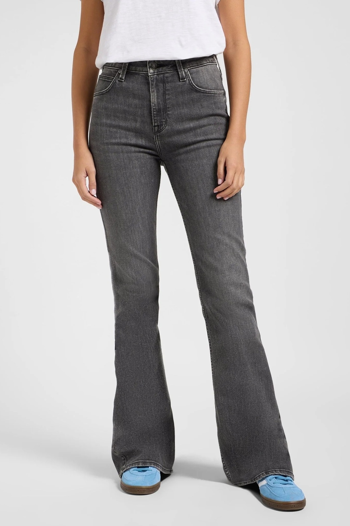 Lee Breese Faded Paint Jeans Maat: W31L33 | Flared Jeans Outlet | Dames | Grijs