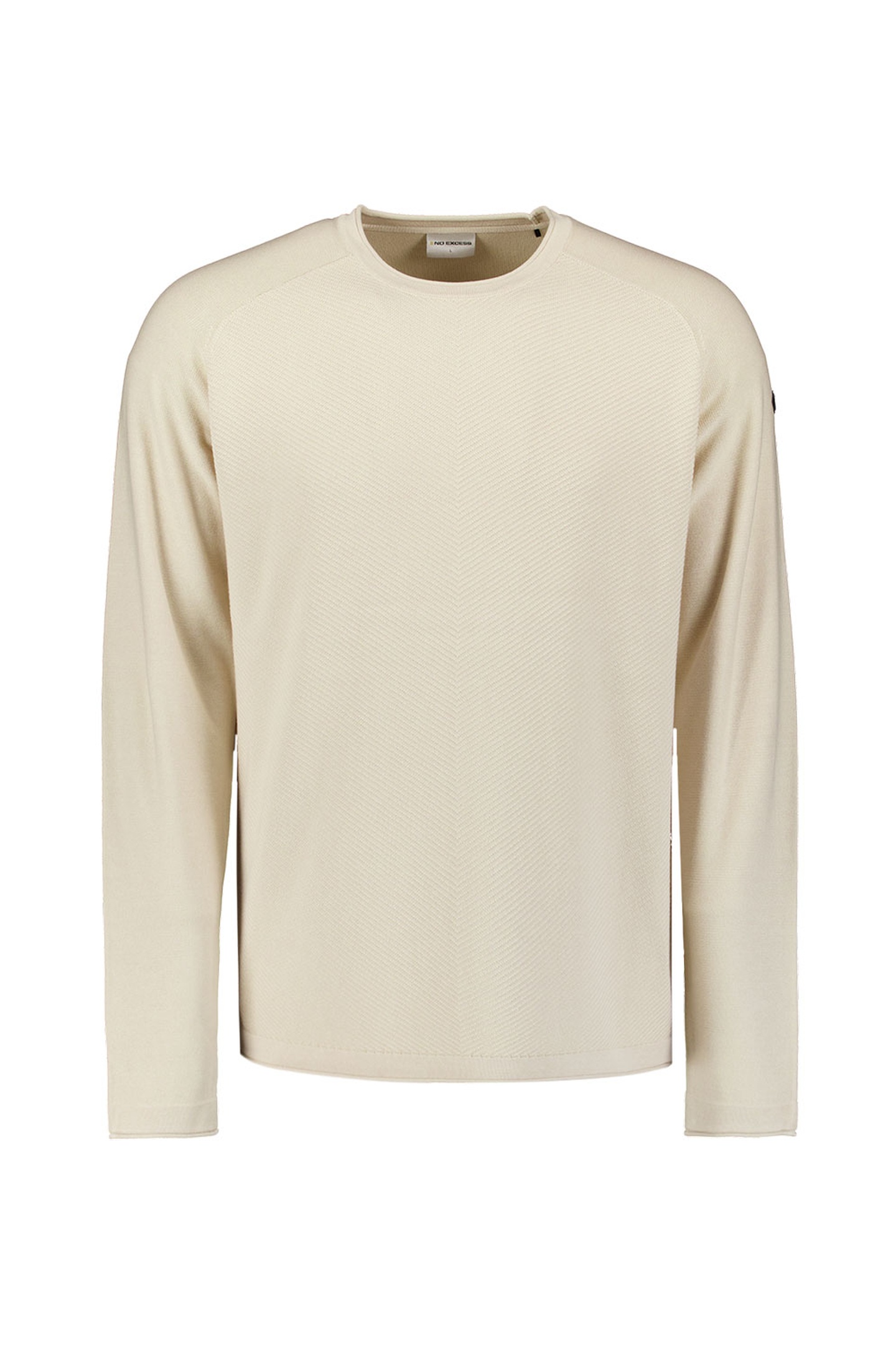 No Excess Pullover Crewneck Solid Mix Match Knit Kit Maat: L | Sweaters Outlet | Heren | Beige