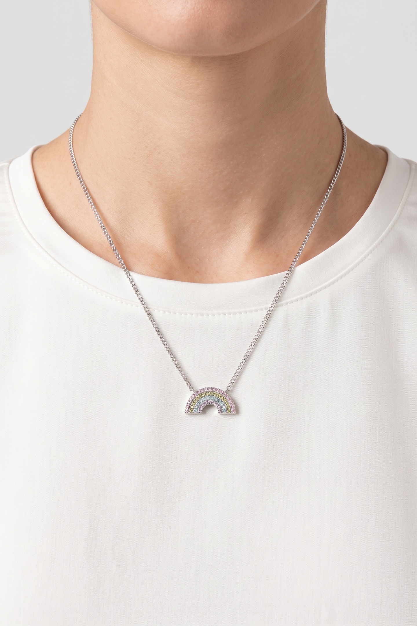 PURELEI Rainbow Love Kette Silver Maat: OS | Kettingen Outlet | Dames | Zilver