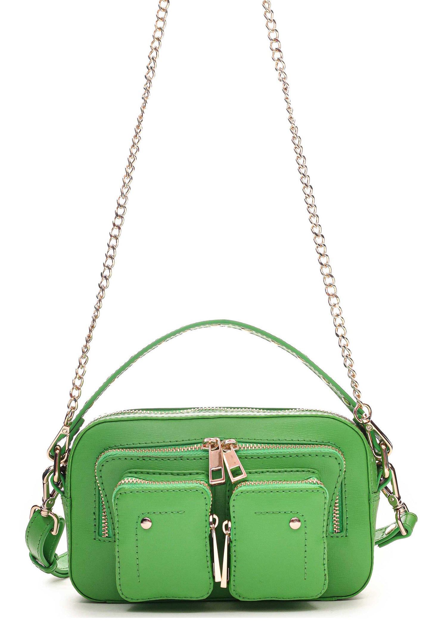 Núnoo Helena Florence Bright Green W. Gold Maat: OS | Handtassen Outlet | Unisex | Groen