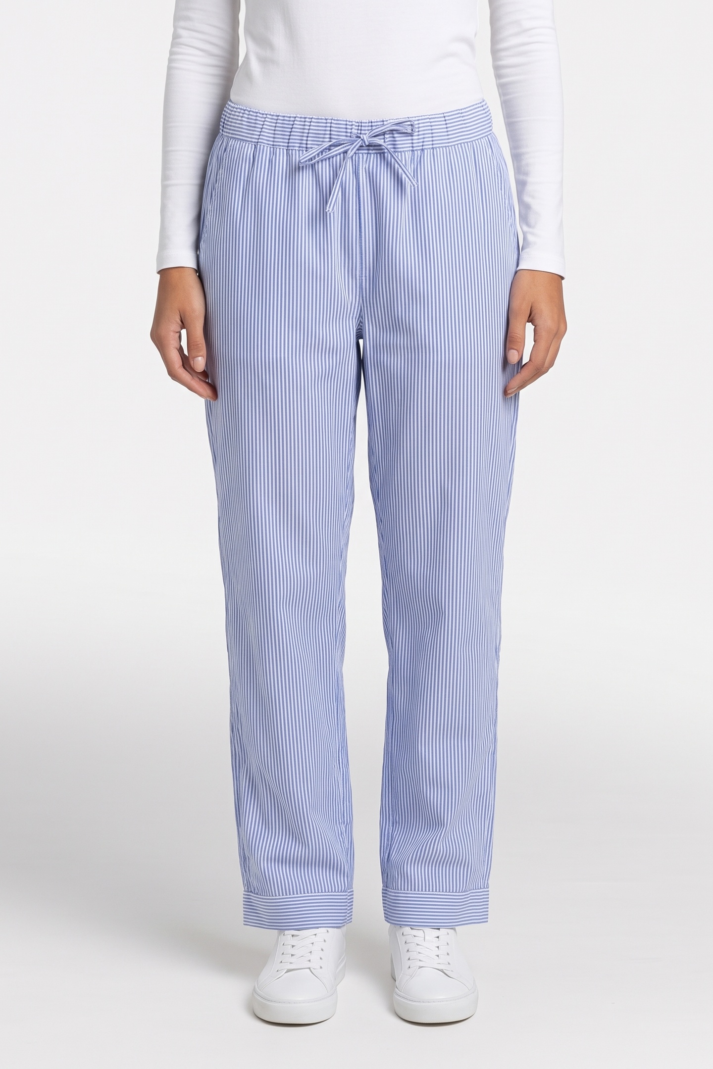 ARKET Lennon Poplin Pajama Trousers Blue Maat: S | Nachtmode Outlet | Dames | Blauw