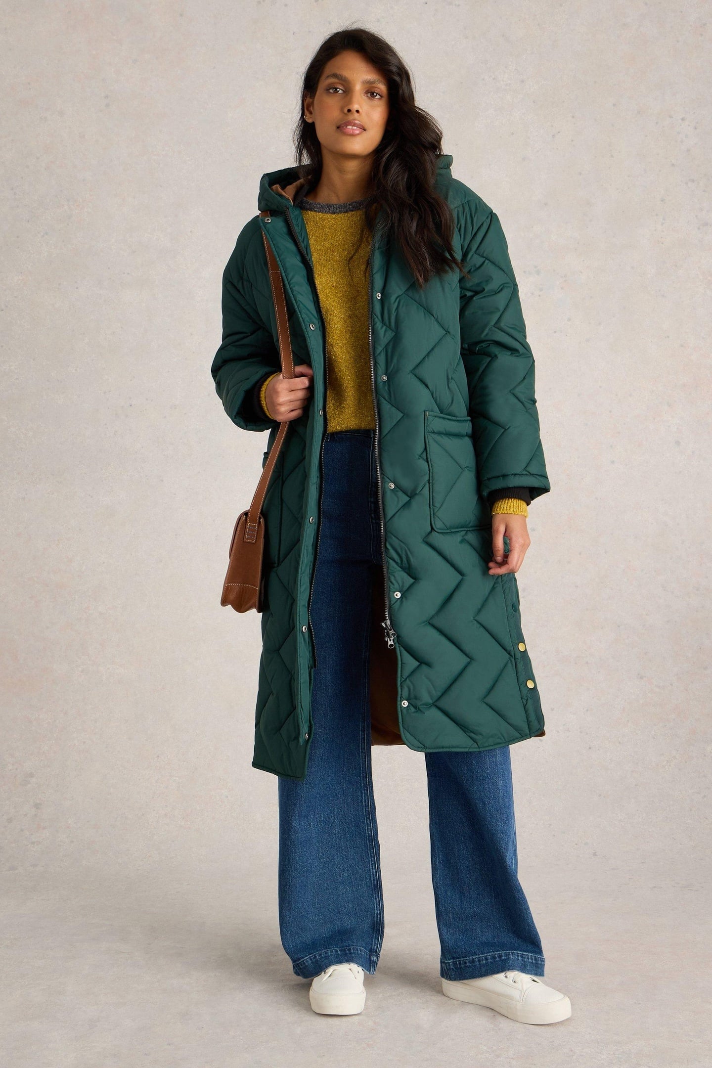 White Stuff Sloane Quilted Coat Dark Green Maat: 24 REGULAR | Parka's Outlet | Dames | Groen