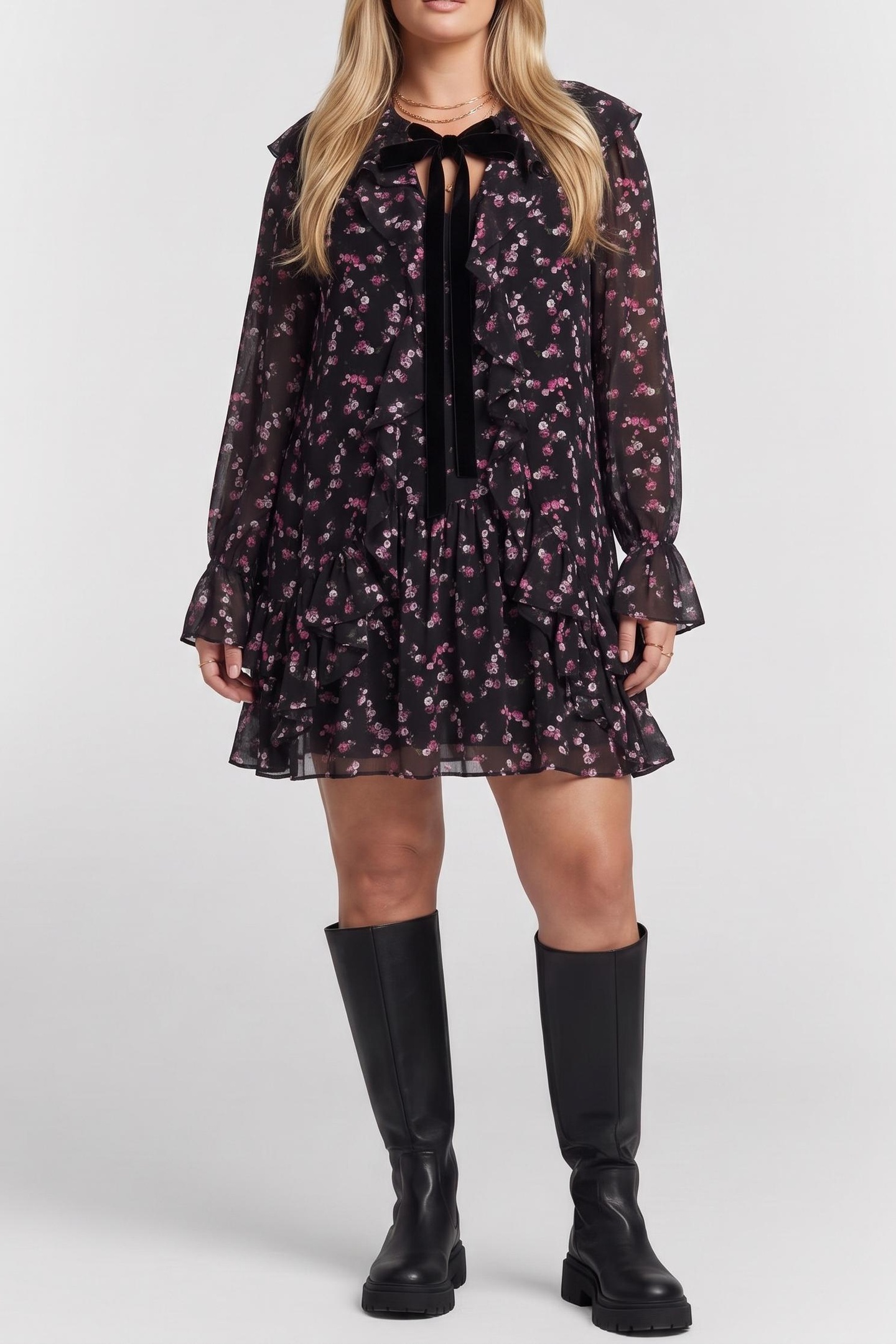 The Kooples Short Dress With Long Sleeves Black Maat: 34 | Mini Jurken Outlet | Dames | Zwart