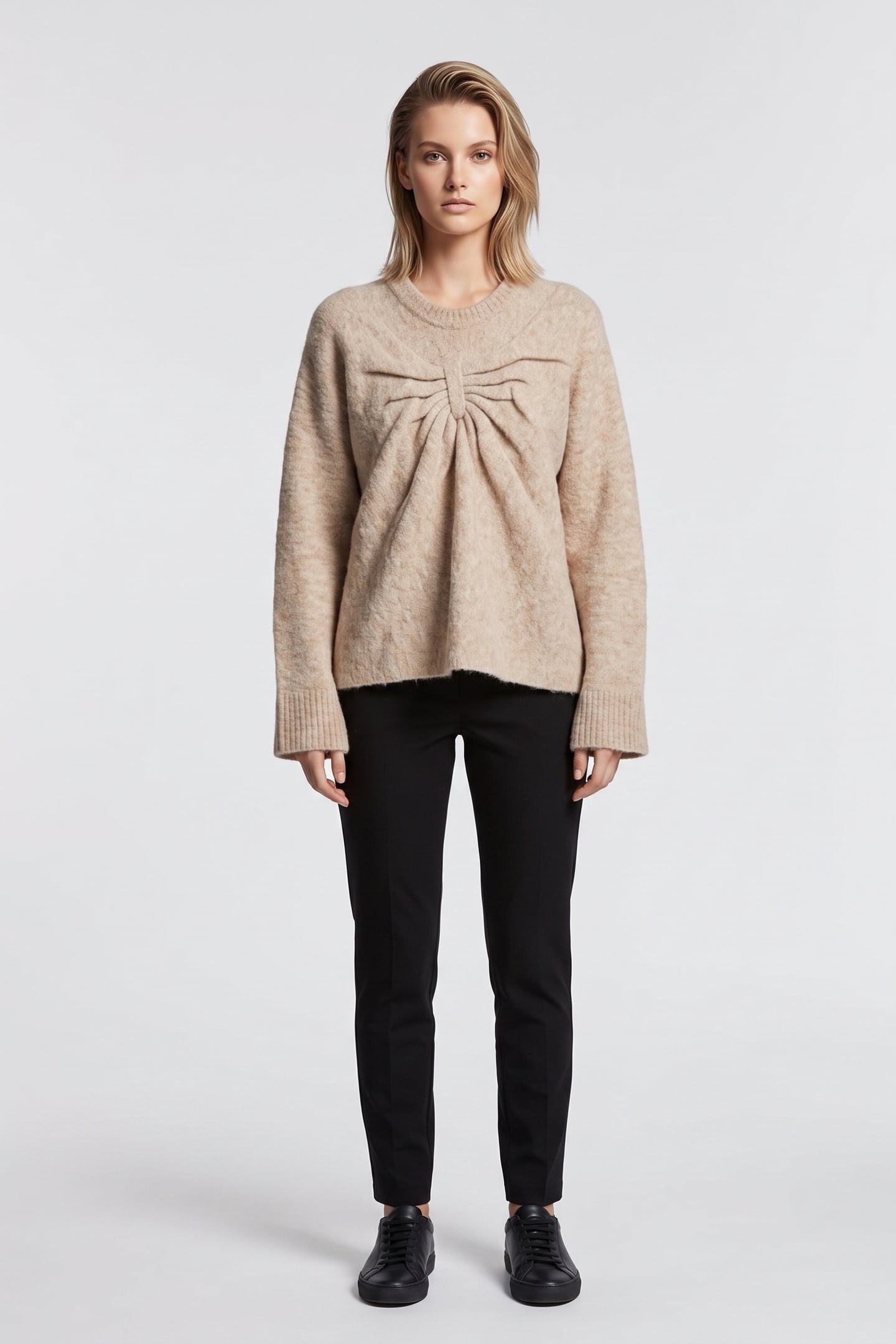 ARKET Clothilde Bow Sweater Beige Maat: XS/S | Sweaters Outlet | Dames | Beige
