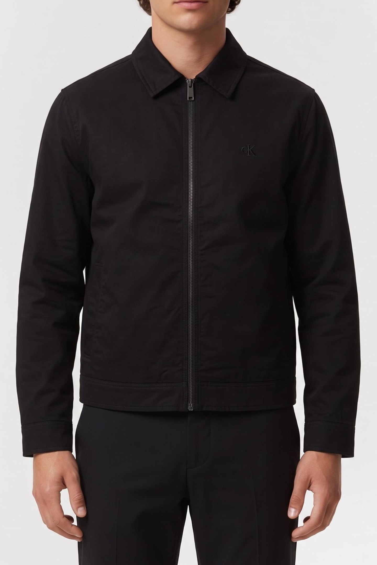 Calvin Klein Long Sleeve Padded Cotton Zip Jacket Black Taglia: XXL | Giacche leggere Outlet | Uomo | Nero