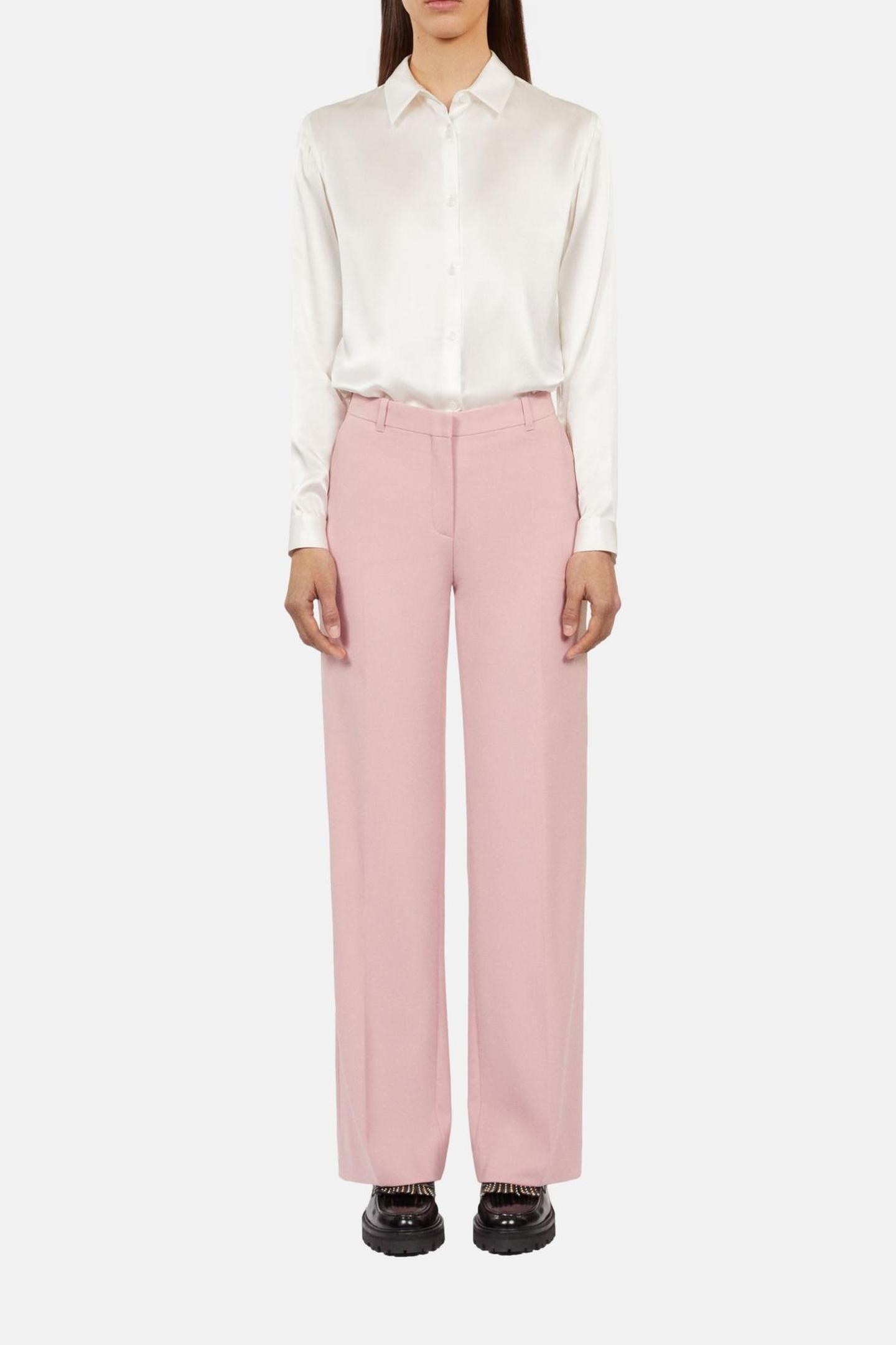 The Kooples Wide Costume Trousers Pastel Pink Maat: 36 | Pantalons Outlet | Dames | Roze