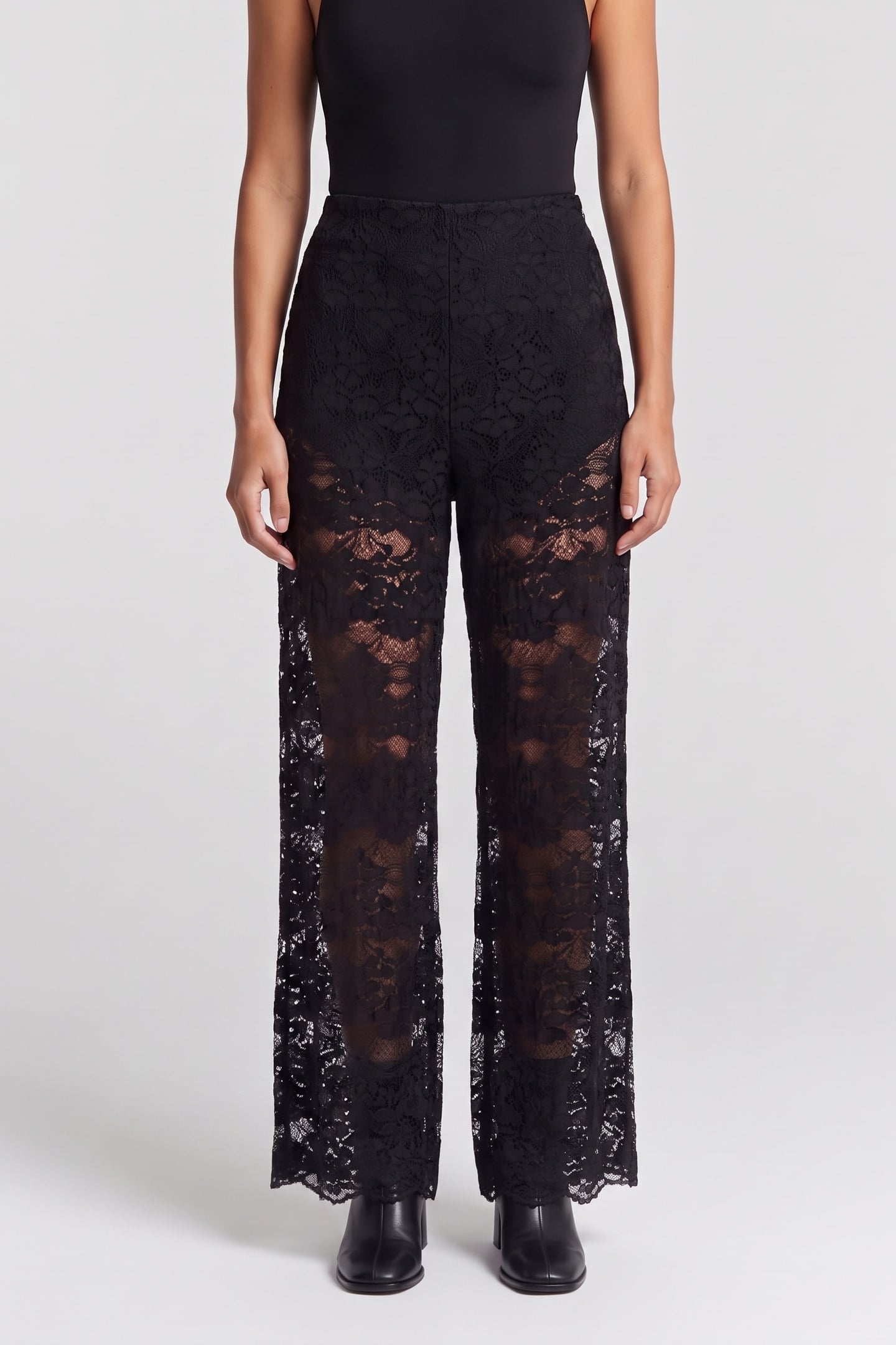 The Kooples Stretch Lace Trousers Black Maat: 34 | Pantalons Outlet | Dames | Zwart