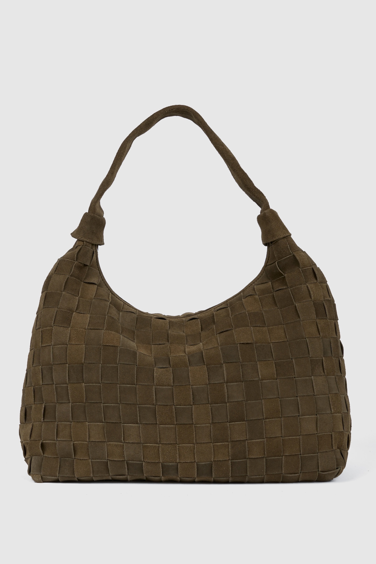 Núnoo Big Dandy Braided Suede Dusty Olive Maat: OS | Handtassen Outlet | Unisex | Bruin