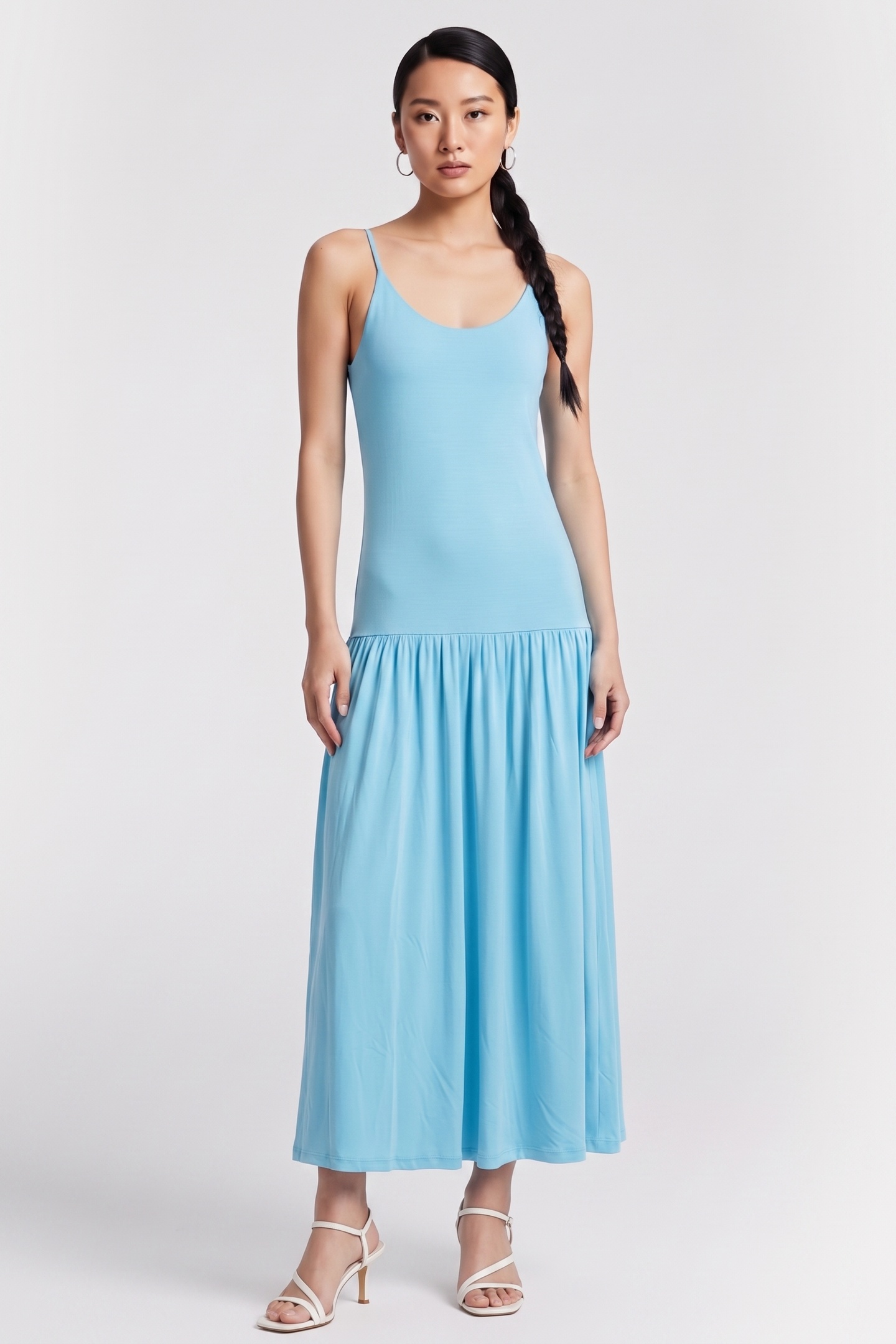 ARKET Monaco Dress Turquoise Maat: S | Maxi Jurken Outlet | Dames | Blauw