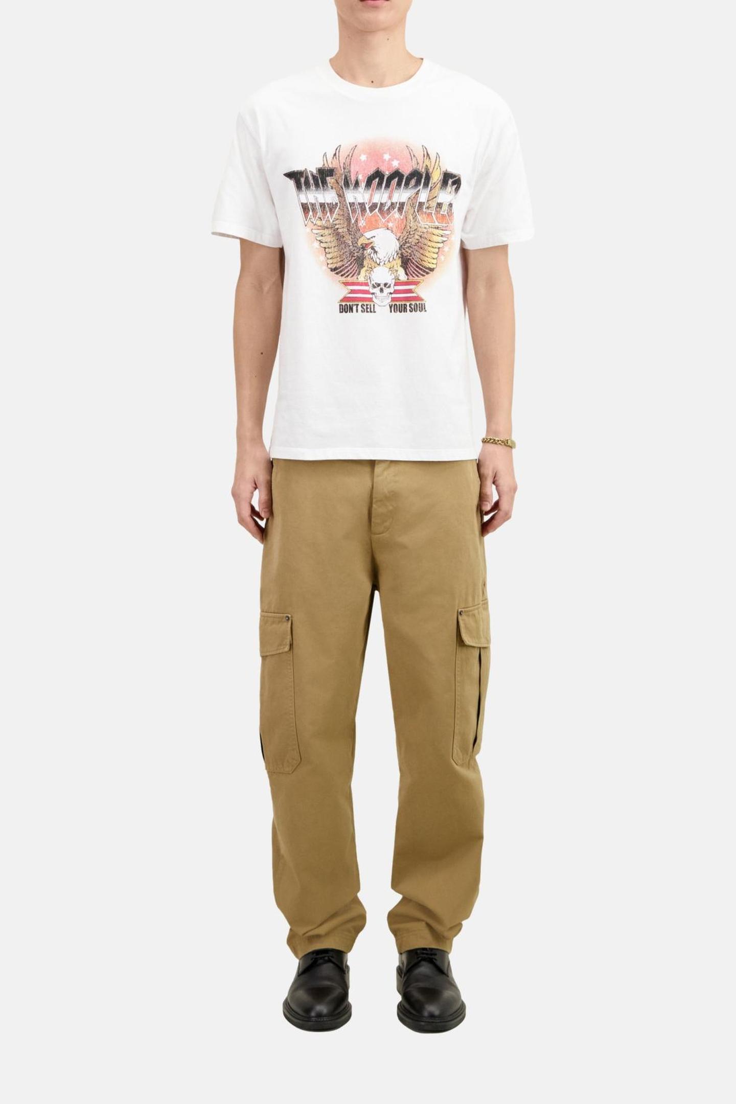 The Kooples T-shirt With Vintage Print On The Front White Maat: L | T-shirts met Print Outlet | Heren | Wit