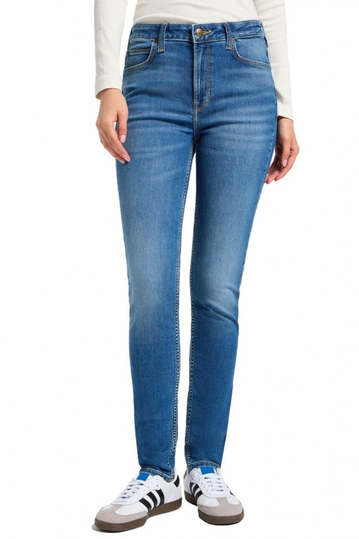Lee Scarlett High Mid Destiny Jeans Maat: W29L33 | Skinny Jeans Outlet | Dames | Blauw