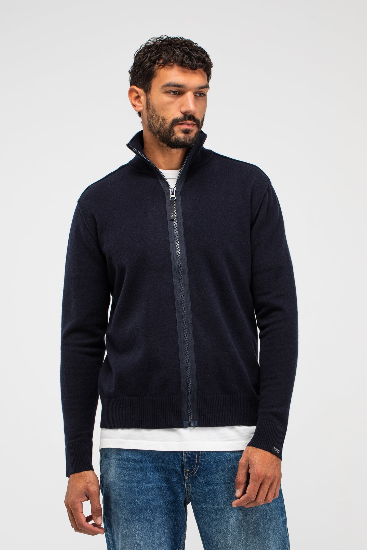 Butcher of Blue Clifton Full Zip Alaska Blue Maat: XXL | Cardigans Outlet | Heren | Blauw